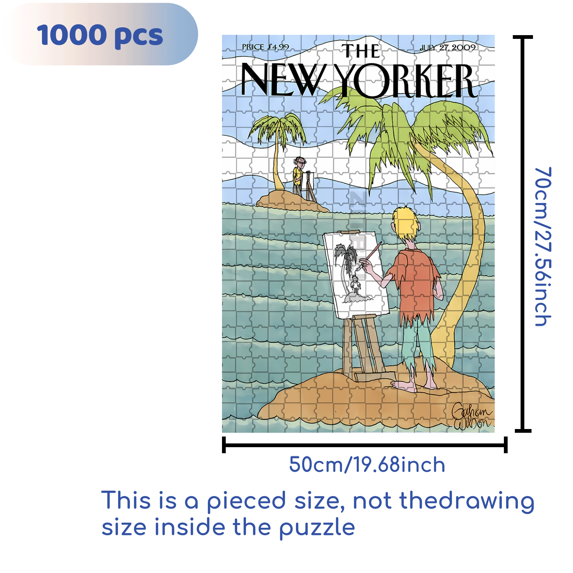 Isolated Island 500pcs/1000pcs Jigsaw Puzzle, Scratch-Resistant, Interactive Family Game & Brain-Boosting DIY Decor, Perfect for Halloween, Christmas & New Year Gifts, Family Puzzle Game
