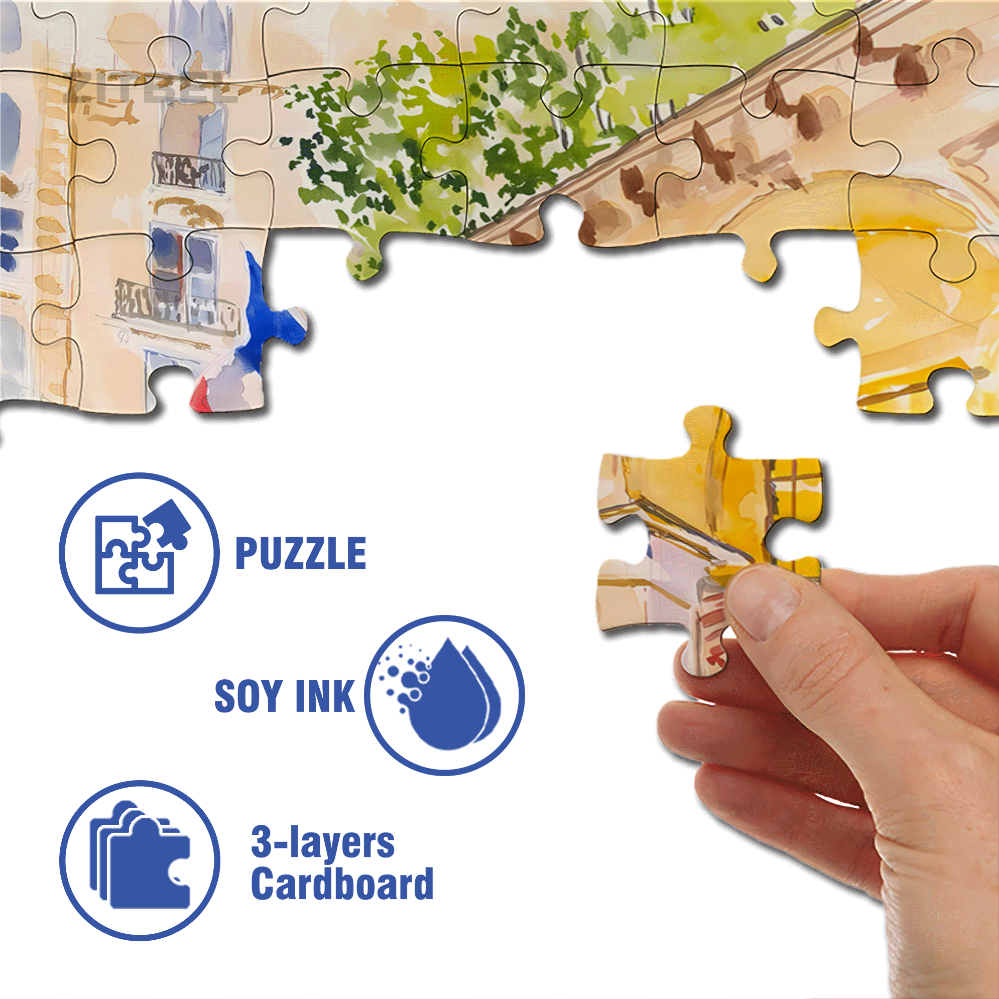 La Fontaine de Mars 500pcs/1000pcs Jigsaw Puzzle, Scratch-Resistant, Interactive Family Game & Brain-Boosting DIY Decor, Perfect for Halloween, Christmas & New Year Gifts, Family Puzzle Game