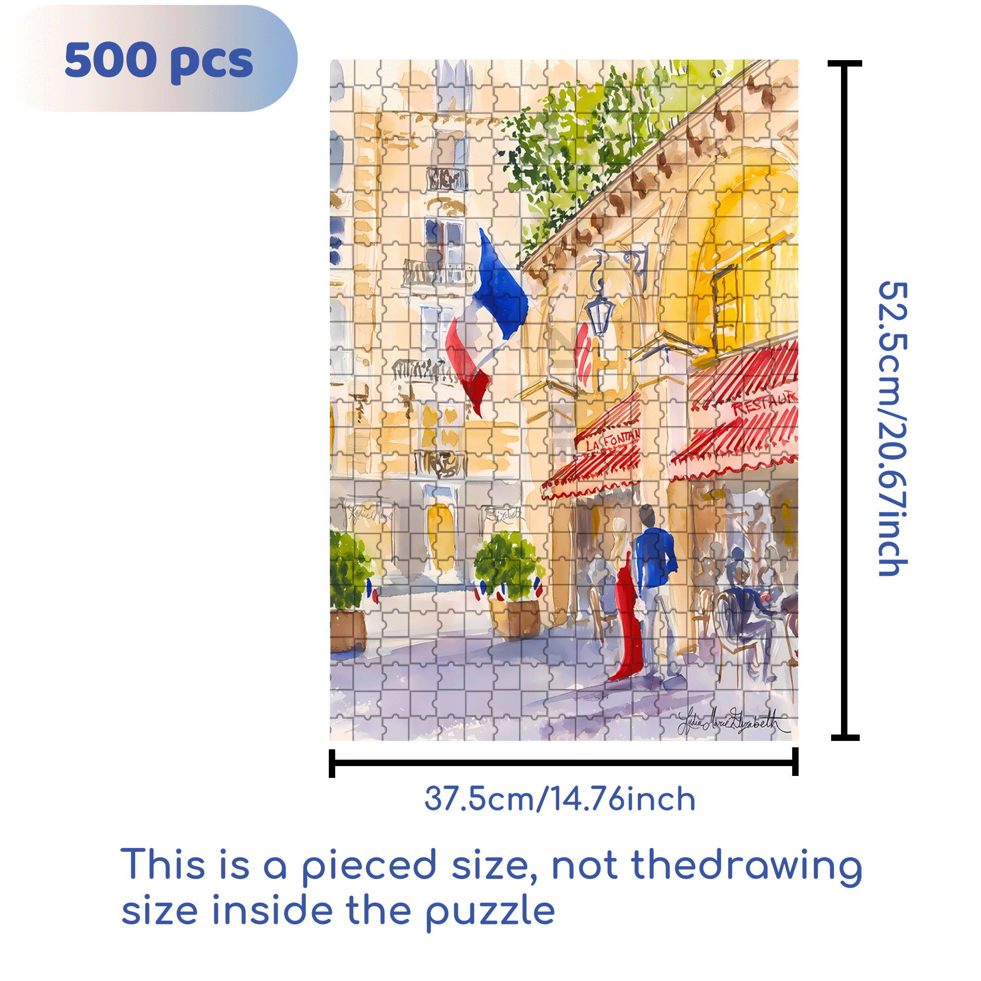 La Fontaine de Mars 500pcs/1000pcs Jigsaw Puzzle, Scratch-Resistant, Interactive Family Game & Brain-Boosting DIY Decor, Perfect for Halloween, Christmas & New Year Gifts, Family Puzzle Game