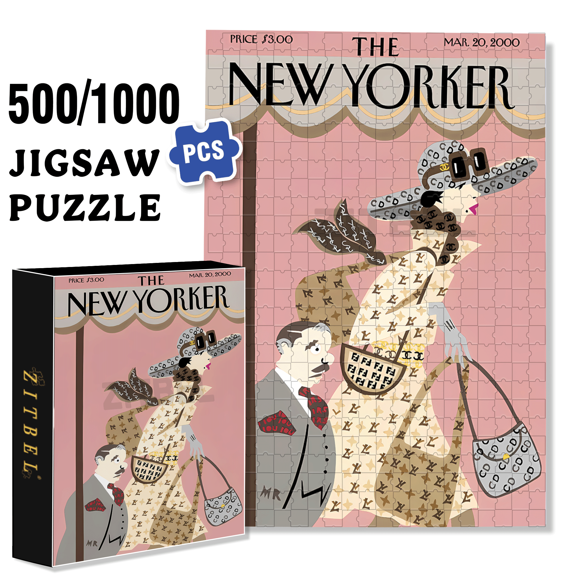 Luxury Goods 500pcs/1000pcs Jigsaw Puzzle, Scratch-Resistant, Interactive Family Game & Brain-Boosting DIY Decor, Perfect for Halloween, Christmas & New Year Gifts, Family Puzzle Game