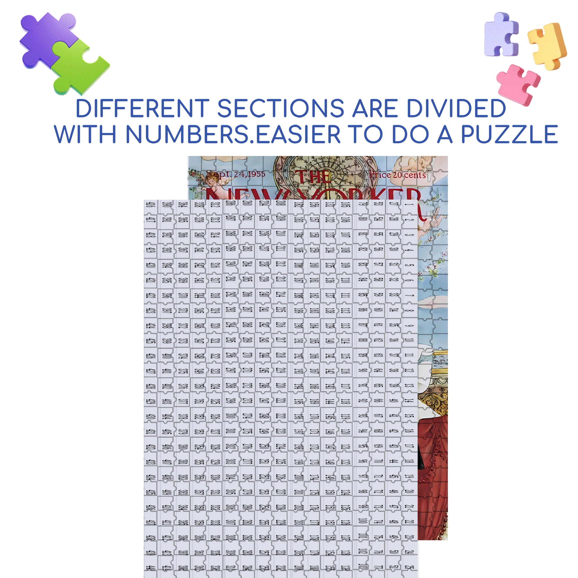 Mary Petty 2 500pcs/1000pcs Jigsaw Puzzle, Scratch-Resistant, Interactive Family Game & Brain-Boosting DIY Decor, Perfect for Halloween, Christmas & New Year Gifts, Family Puzzle Game