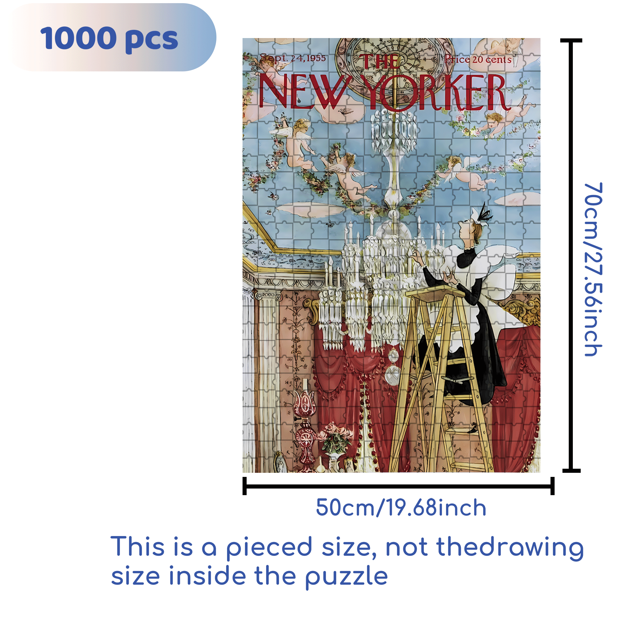 Mary Petty 2 500pcs/1000pcs Jigsaw Puzzle, Scratch-Resistant, Interactive Family Game & Brain-Boosting DIY Decor, Perfect for Halloween, Christmas & New Year Gifts, Family Puzzle Game