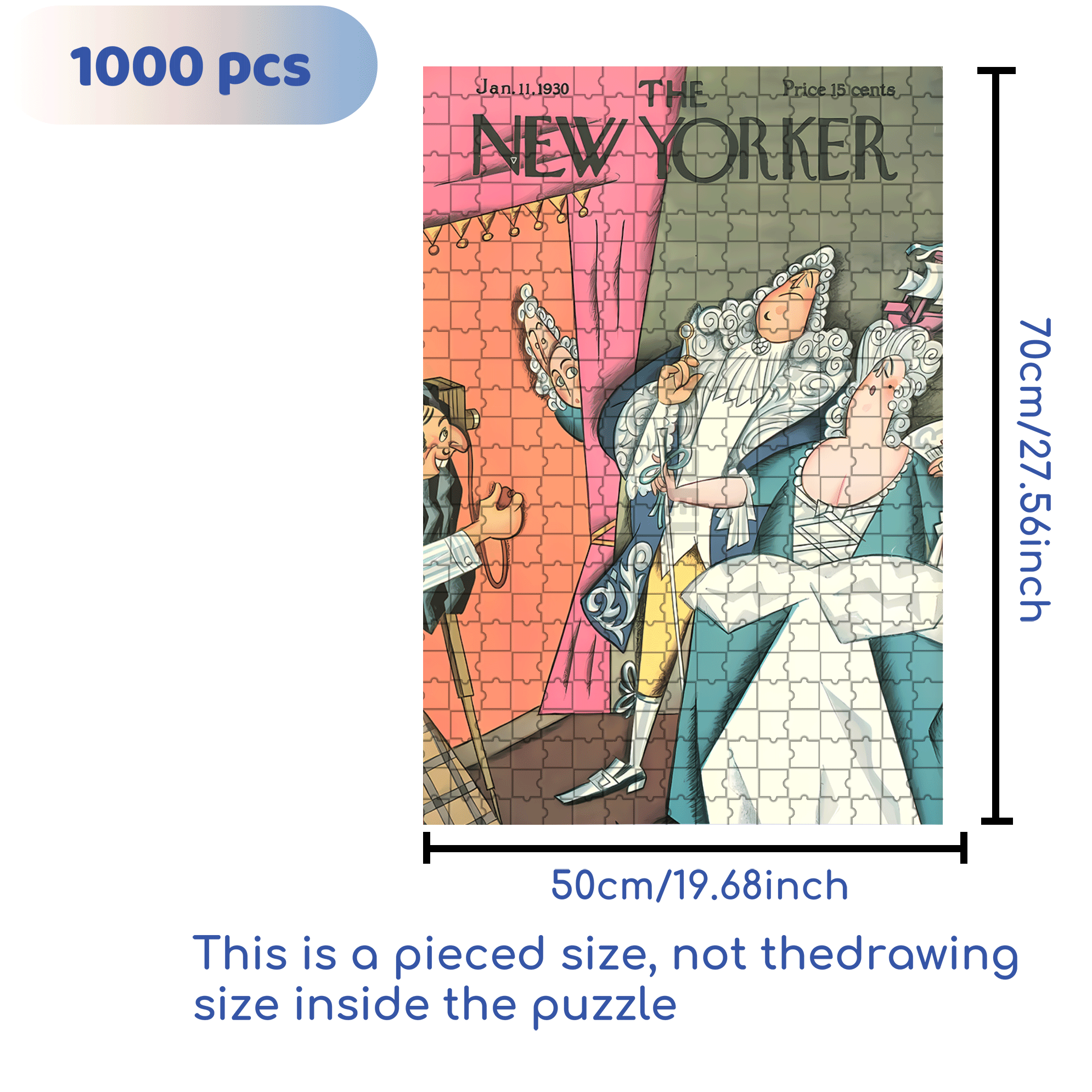 Retro Photo Studio 500pcs/1000pcs Jigsaw Puzzle, Scratch-Resistant, Interactive Family Game & Brain-Boosting DIY Decor, Perfect for Halloween, Christmas & New Year Gifts, Family Puzzle Game