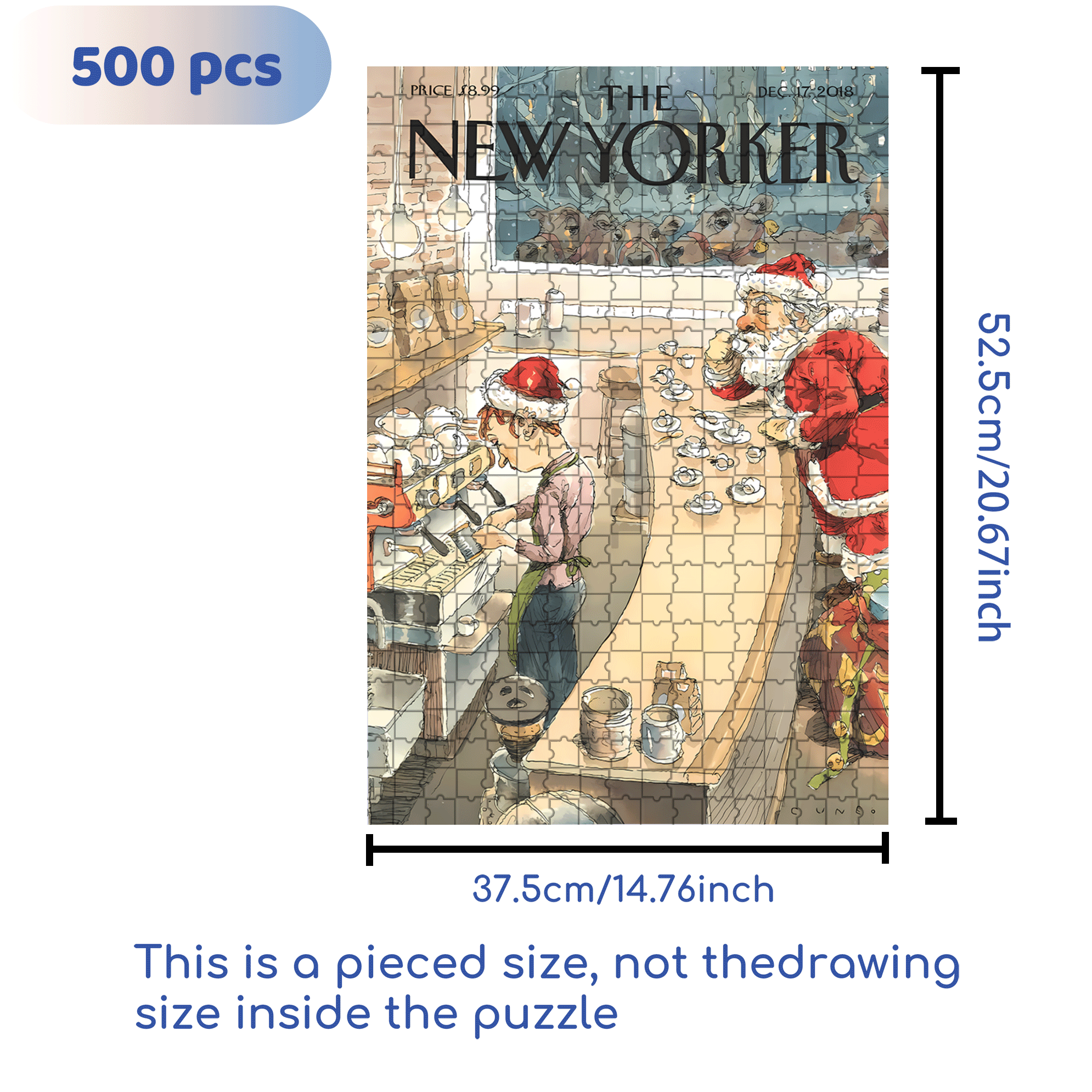 Santa's Little Helpers 500pcs/1000pcs Jigsaw Puzzle, Scratch-Resistant, Interactive Family Game & Brain-Boosting DIY Decor, Perfect for Halloween, Christmas & New Year Gifts, Family Puzzle Game