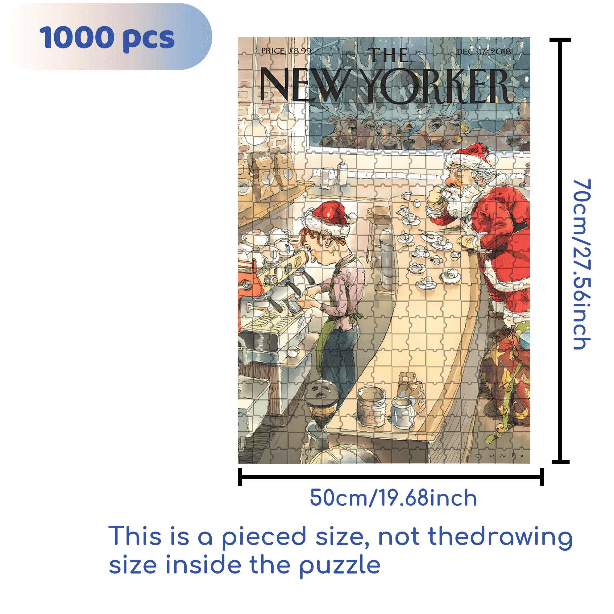 Santa's Little Helpers 500pcs/1000pcs Jigsaw Puzzle, Scratch-Resistant, Interactive Family Game & Brain-Boosting DIY Decor, Perfect for Halloween, Christmas & New Year Gifts, Family Puzzle Game