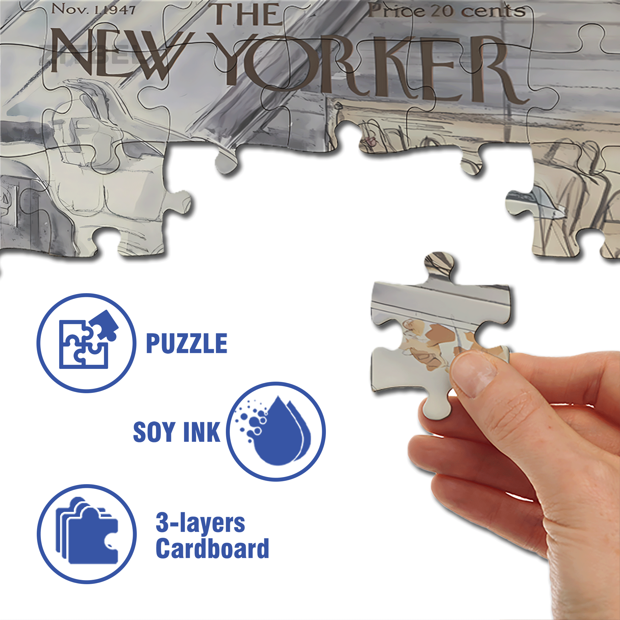 Sculpture Art 500pcs/1000pcs Jigsaw Puzzle, Scratch-Resistant, Interactive Family Game & Brain-Boosting DIY Decor, Perfect for Halloween, Christmas & New Year Gifts, Family Puzzle Game