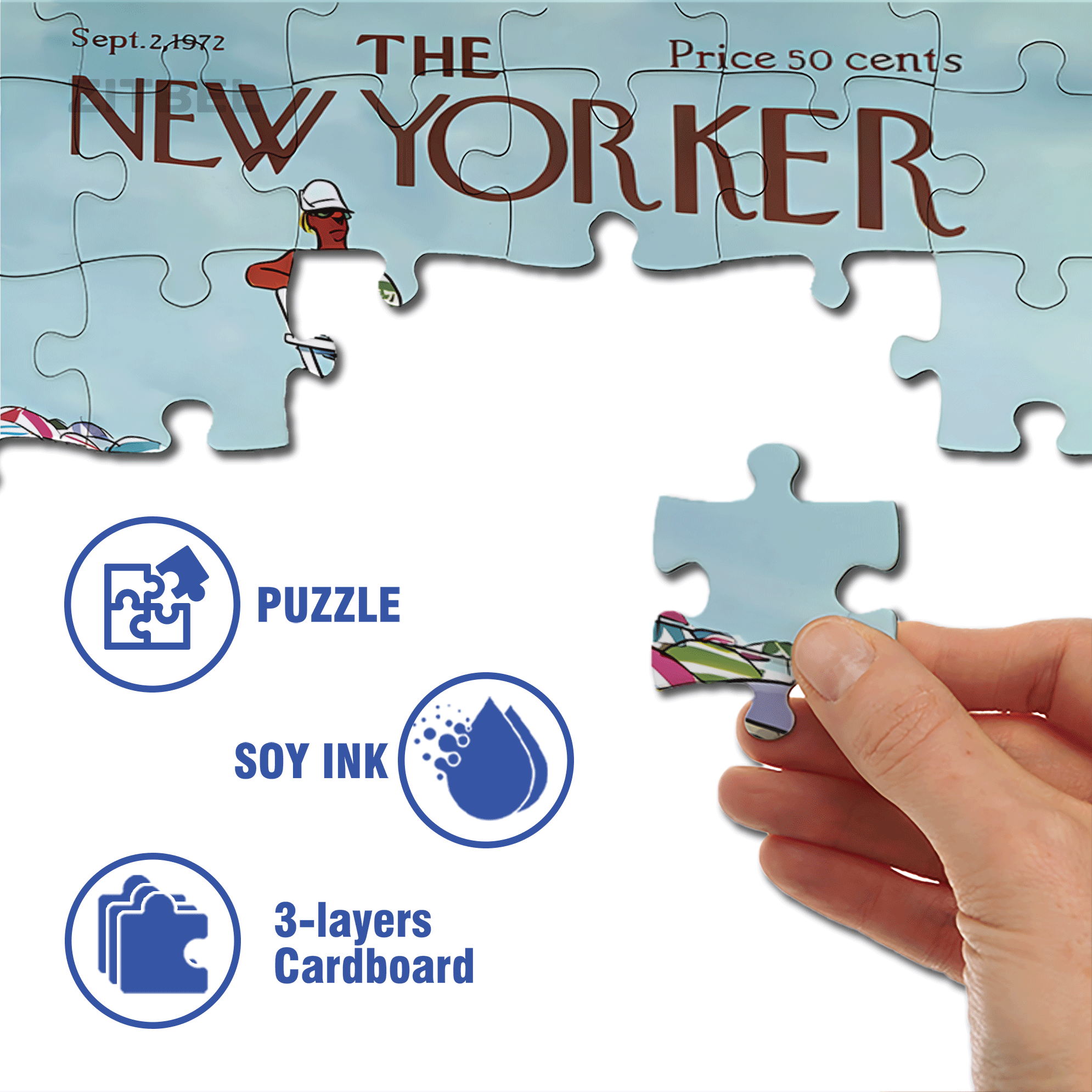 Sea Of Umbrellas  500pcs/1000pcs Jigsaw Puzzle, Scratch-Resistant, Interactive Family Game & Brain-Boosting DIY Decor, Perfect for Halloween, Christmas & New Year Gifts, Family Puzzle Game