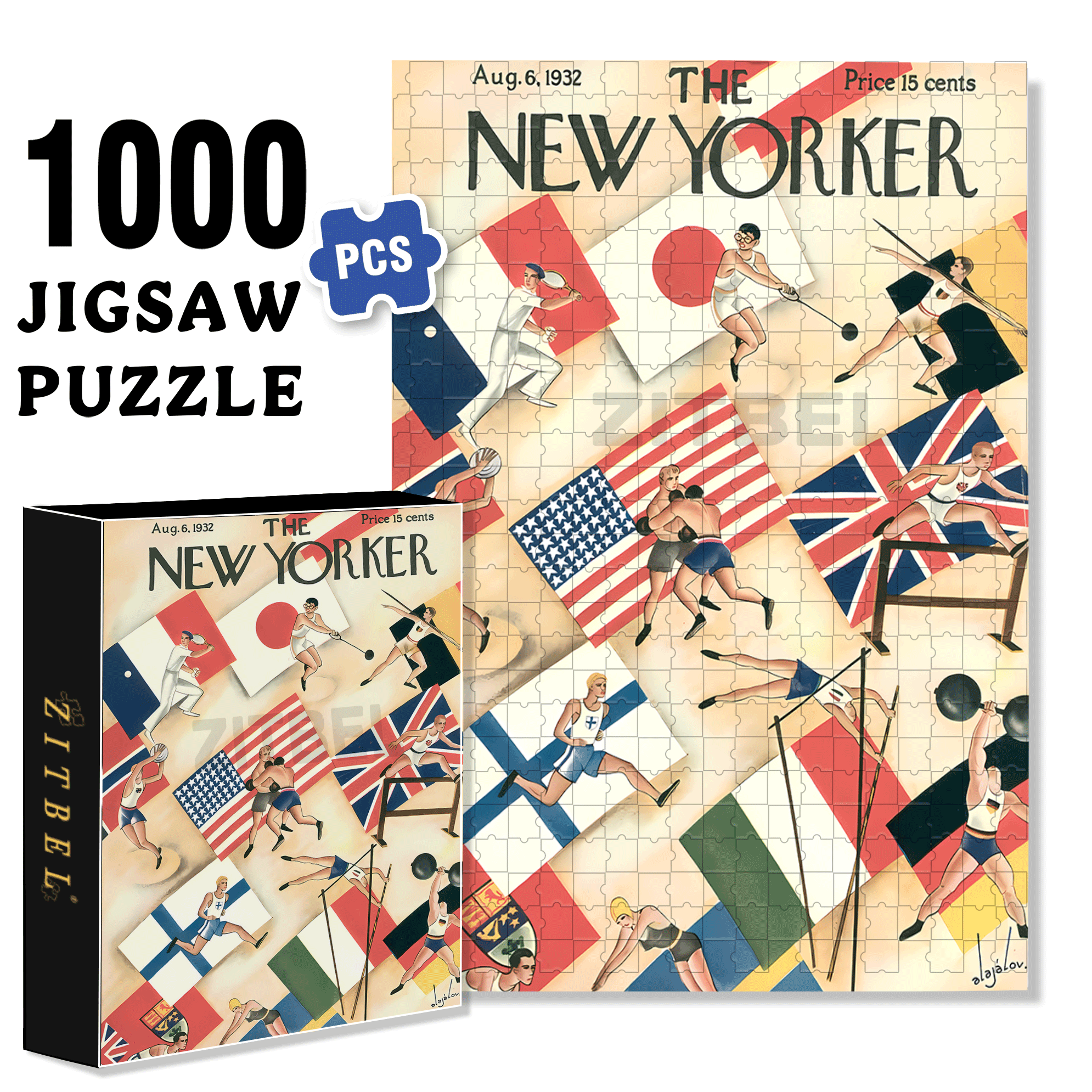 Sports Meet 500pcs/1000pcs Jigsaw Puzzle, Scratch-Resistant, Interactive Family Game & Brain-Boosting DIY Decor, Perfect for Halloween, Christmas & New Year Gifts, Family Puzzle Game