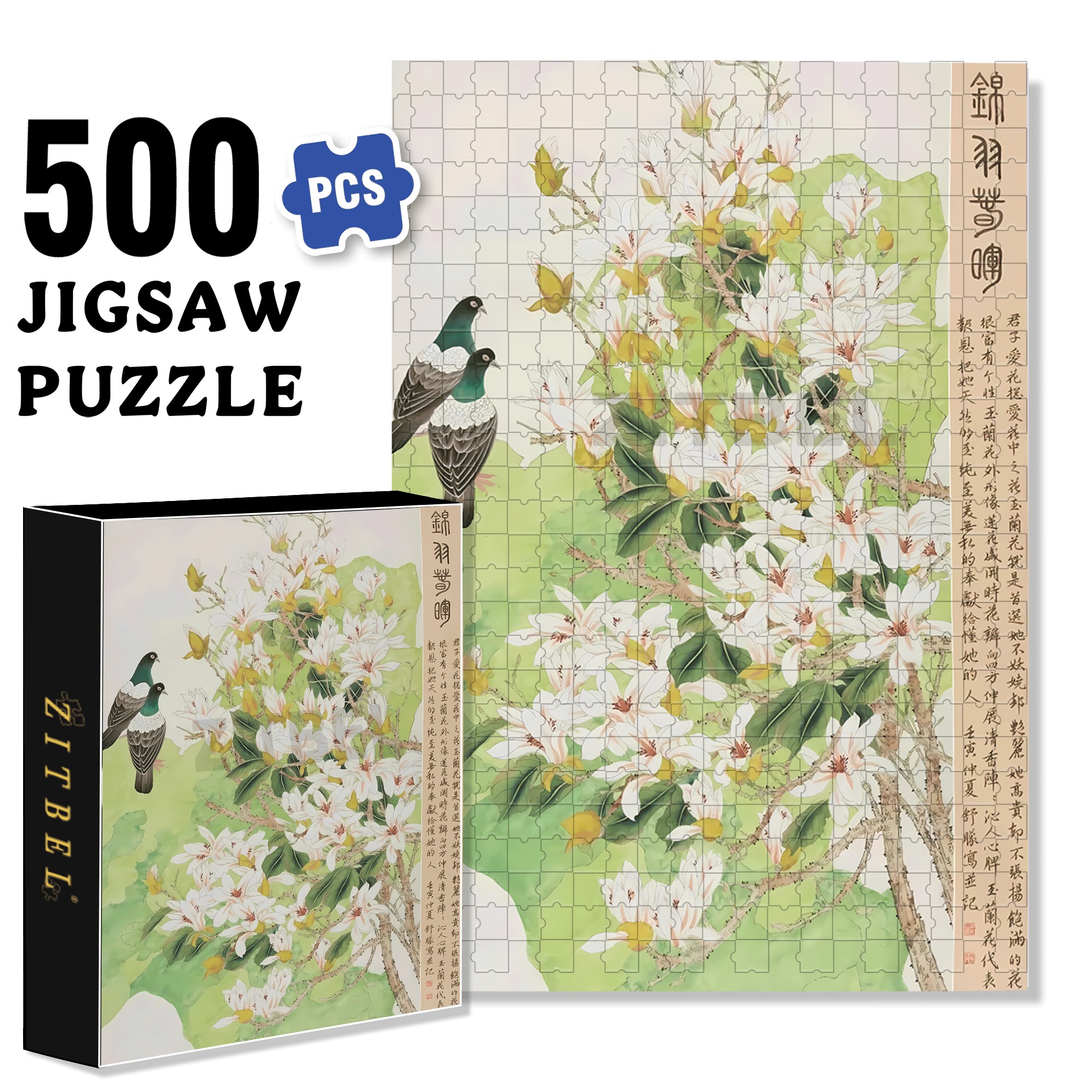 Spring Sunshine 500pcs/1000pcs Jigsaw Puzzle, Scratch-Resistant, Interactive Family Game & Brain-Boosting DIY Decor, Perfect for Halloween, Christmas & New Year Gifts, Family Puzzle Game