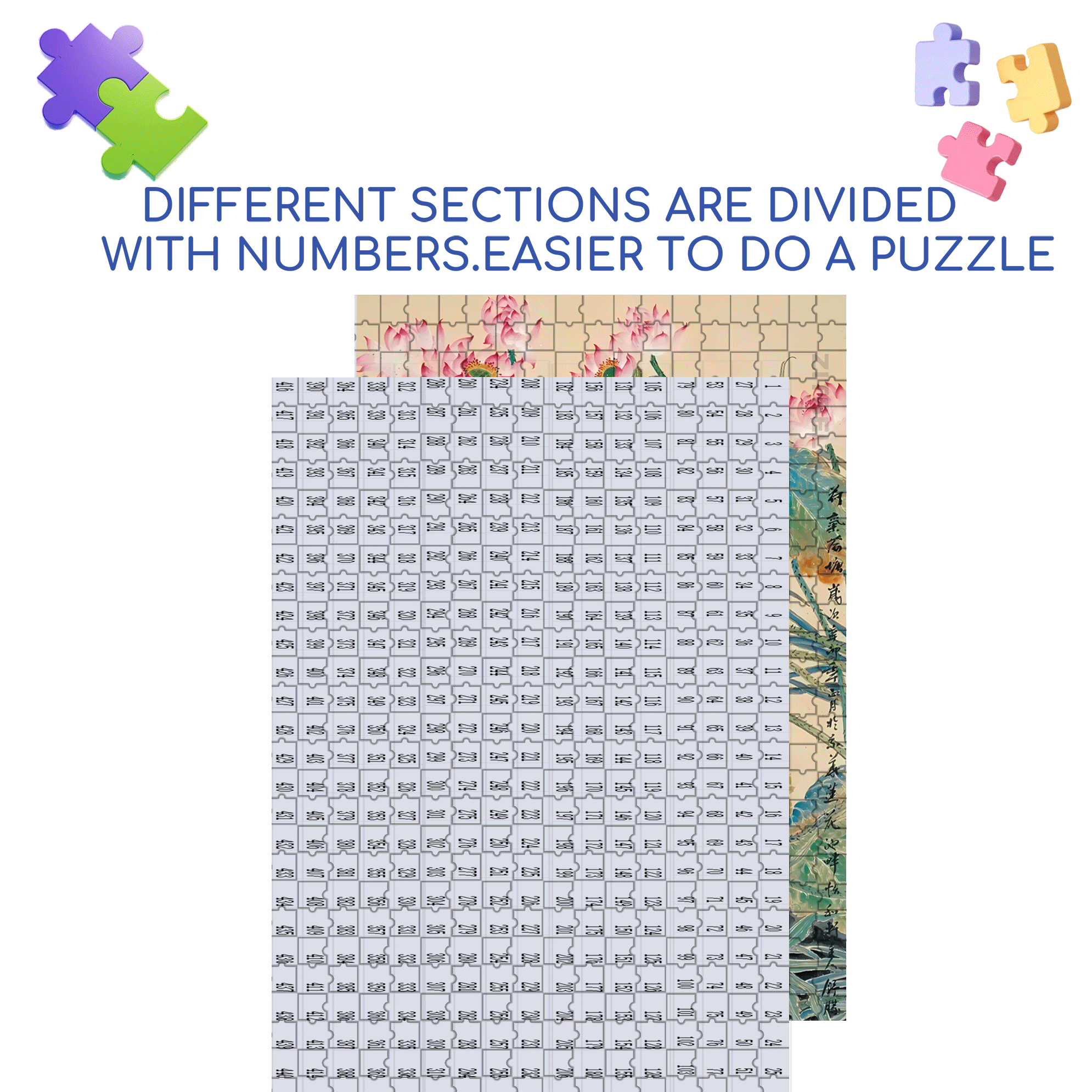 Summer Lotus Pond 500pcs/1000pcs Jigsaw Puzzle, Scratch-Resistant, Interactive Family Game & Brain-Boosting DIY Decor, Perfect for Halloween, Christmas & New Year Gifts, Family Puzzle Game
