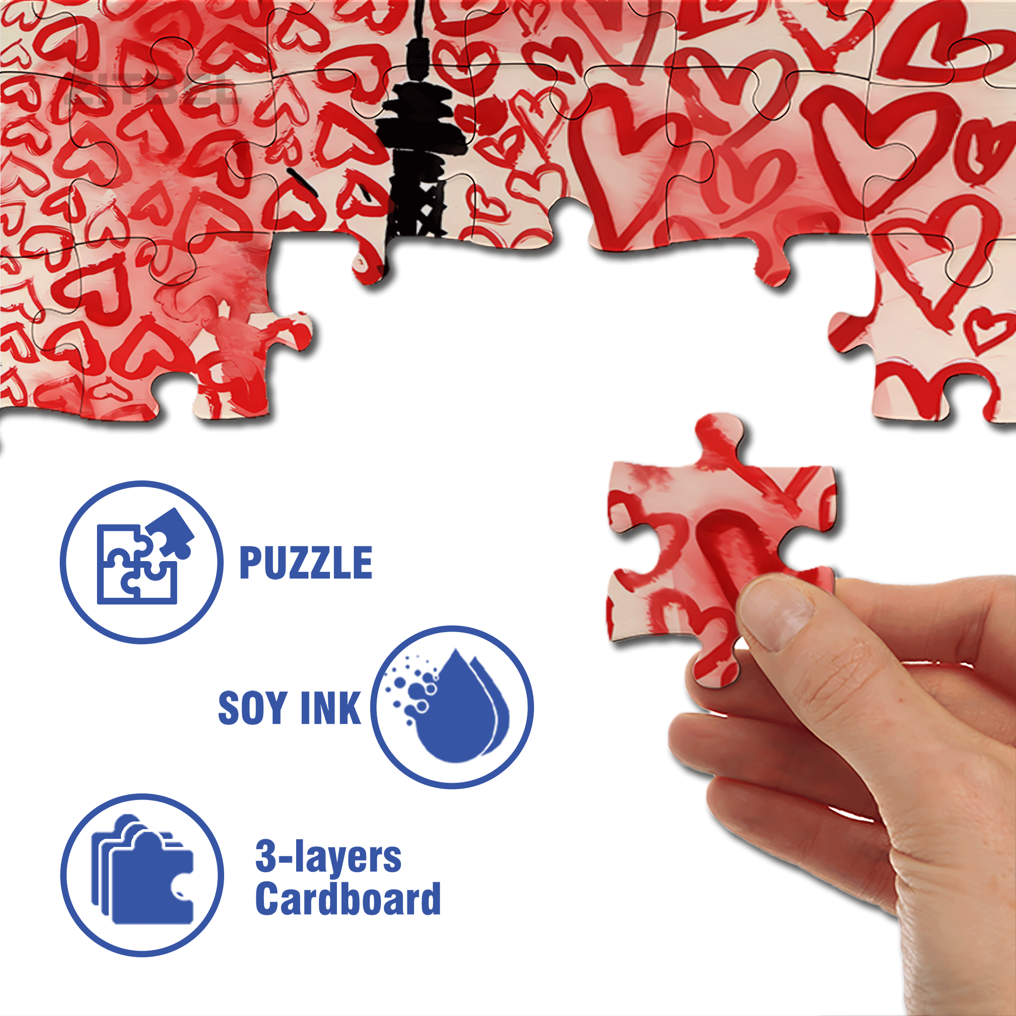 Sweet Paris 500pcs/1000pcs Jigsaw Puzzle, Scratch-Resistant, Interactive Family Game & Brain-Boosting DIY Decor, Perfect for Halloween, Christmas & New Year Gifts, Family Puzzle Game