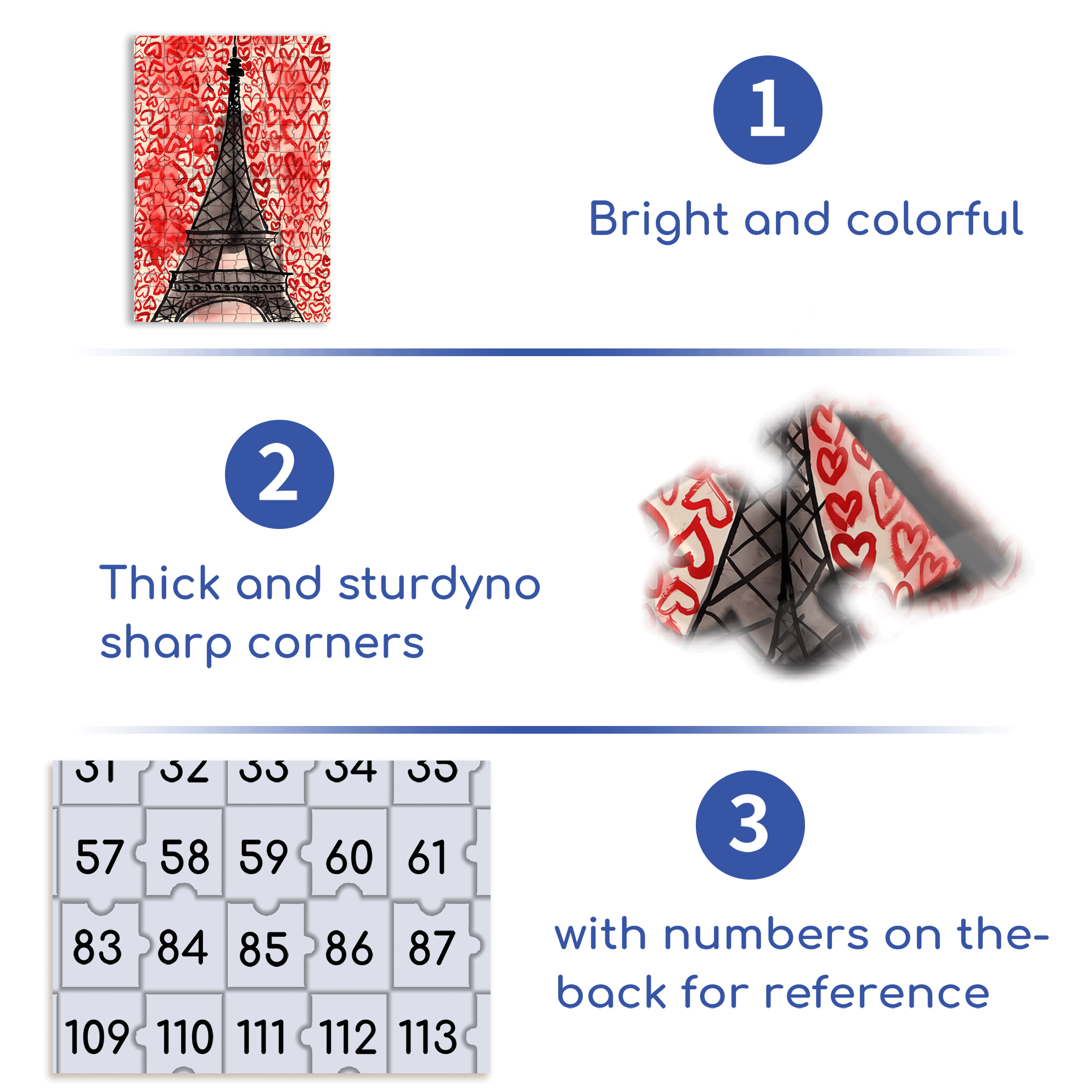 Sweet Paris 500pcs/1000pcs Jigsaw Puzzle, Scratch-Resistant, Interactive Family Game & Brain-Boosting DIY Decor, Perfect for Halloween, Christmas & New Year Gifts, Family Puzzle Game