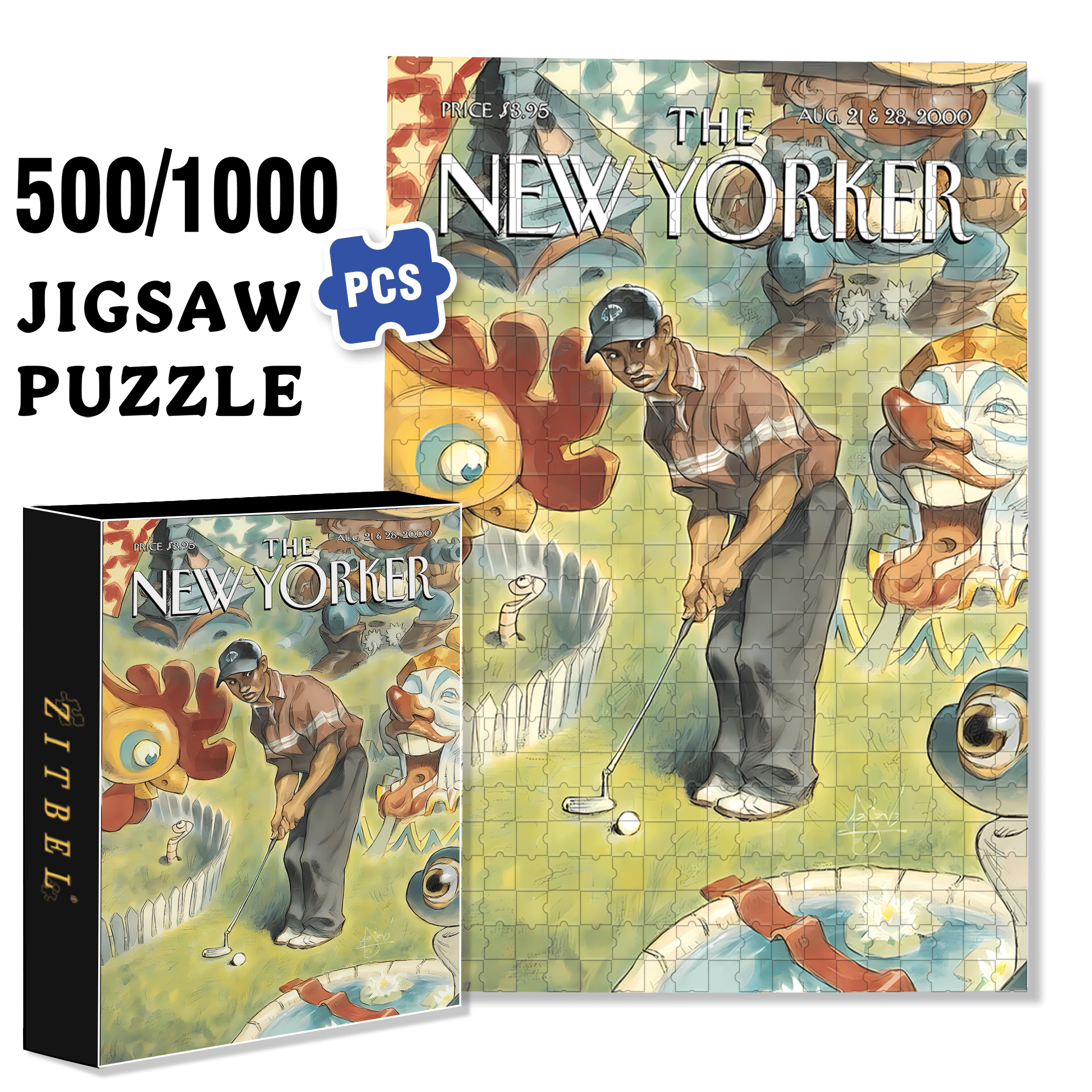 The Big Shot 500pcs/1000pcs Jigsaw Puzzle, Scratch-Resistant, Interactive Family Game & Brain-Boosting DIY Decor, Perfect for Halloween, Christmas & New Year Gifts, Family Puzzle Game