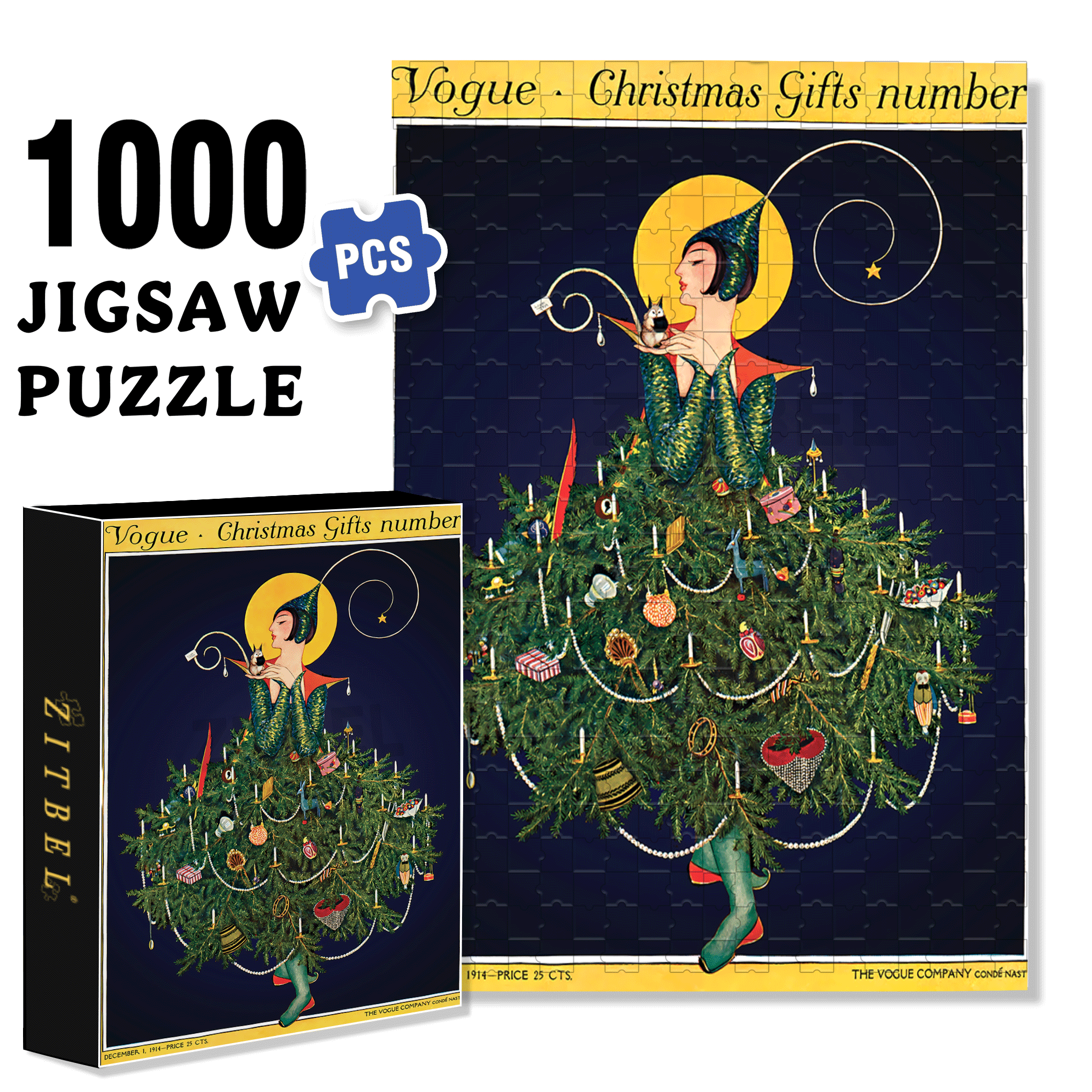 The Bird of Decoration 500pcs/1000pcs Jigsaw Puzzle, Scratch-Resistant, Interactive Family Game & Brain-Boosting DIY Decor, Perfect for Halloween, Christmas & New Year Gifts, Family Puzzle Game