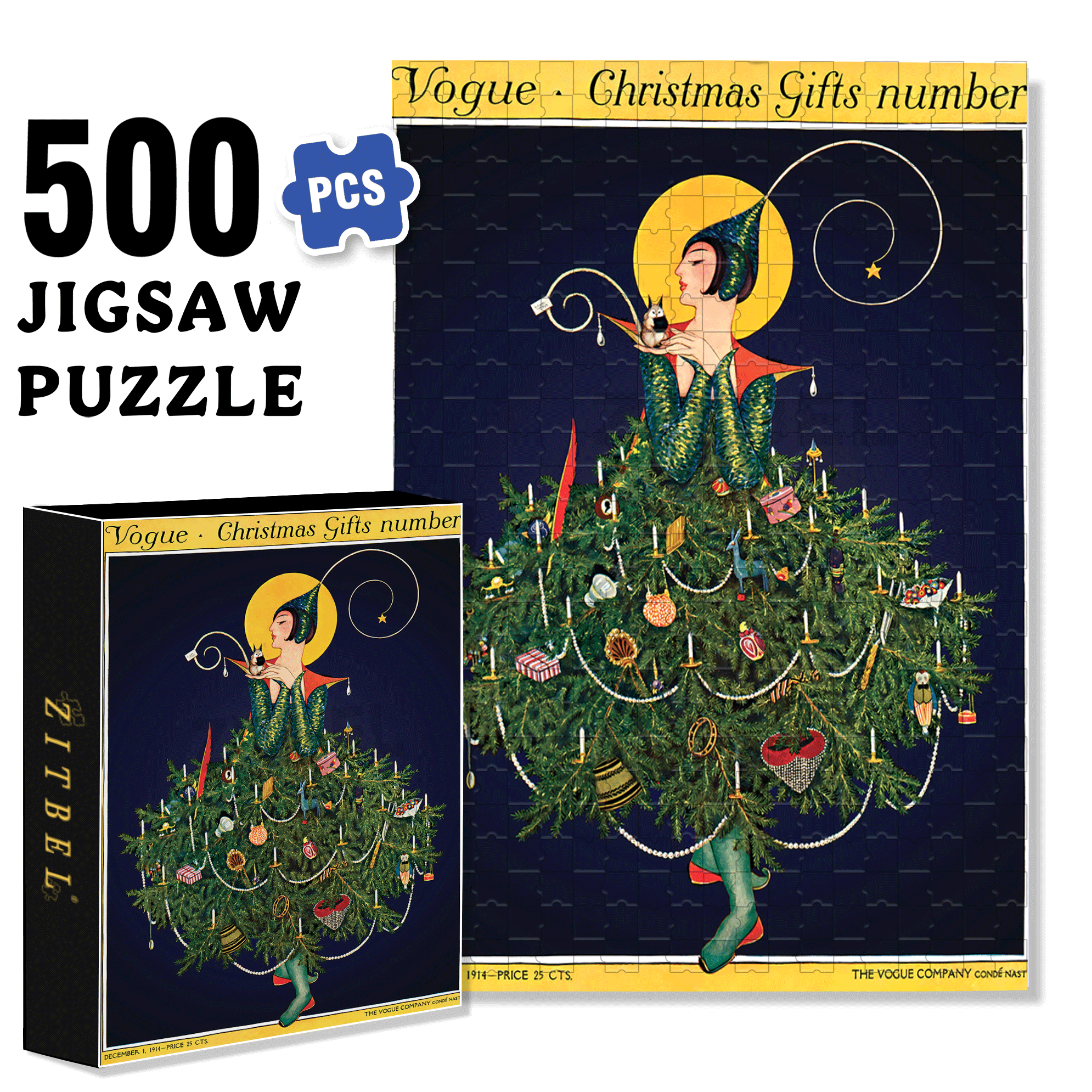 The Bird of Decoration 500pcs/1000pcs Jigsaw Puzzle, Scratch-Resistant, Interactive Family Game & Brain-Boosting DIY Decor, Perfect for Halloween, Christmas & New Year Gifts, Family Puzzle Game