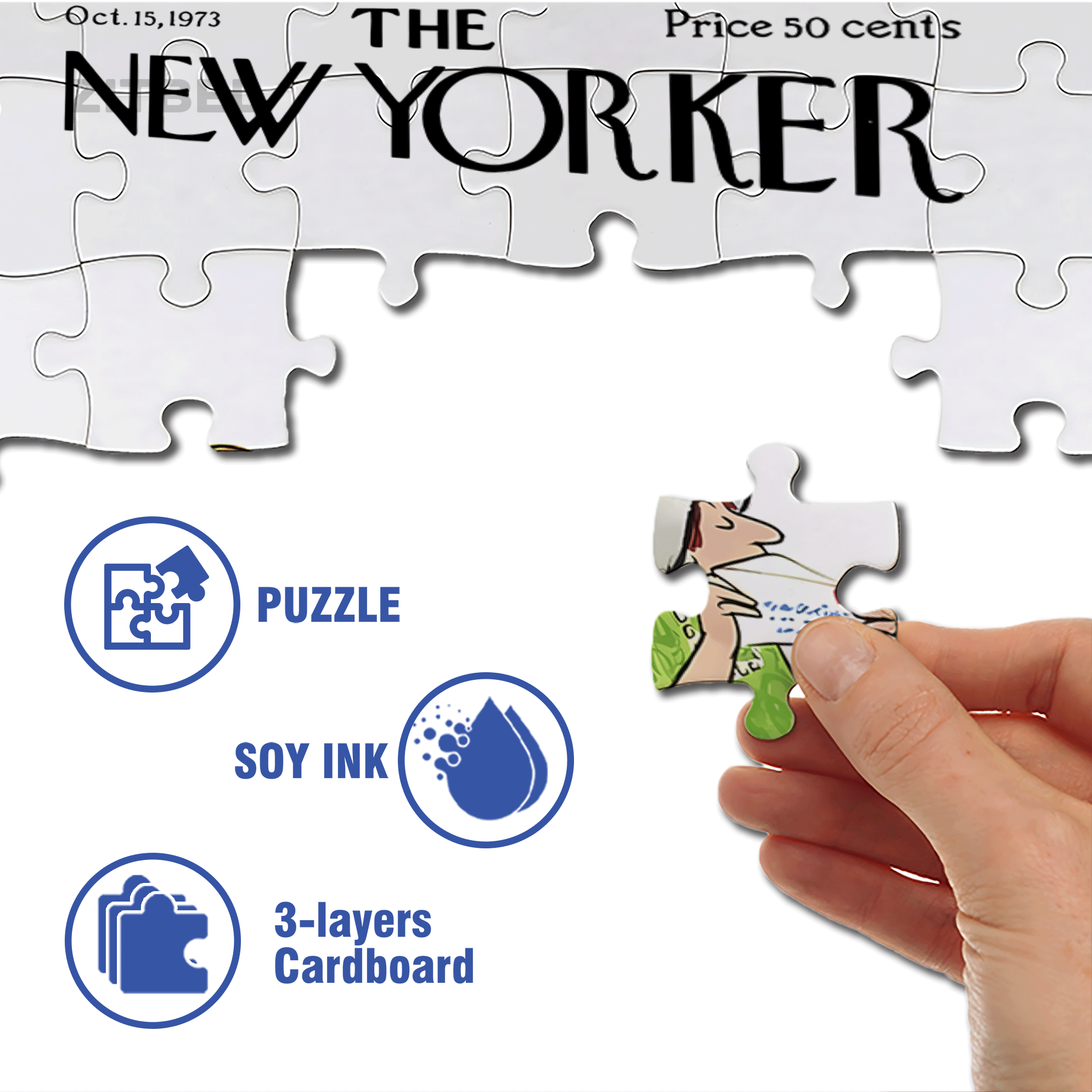 The Campaign 500pcs/1000pcs Jigsaw Puzzle, Scratch-Resistant, Interactive Family Game & Brain-Boosting DIY Decor, Perfect for Halloween, Christmas & New Year Gifts, Family Puzzle Game