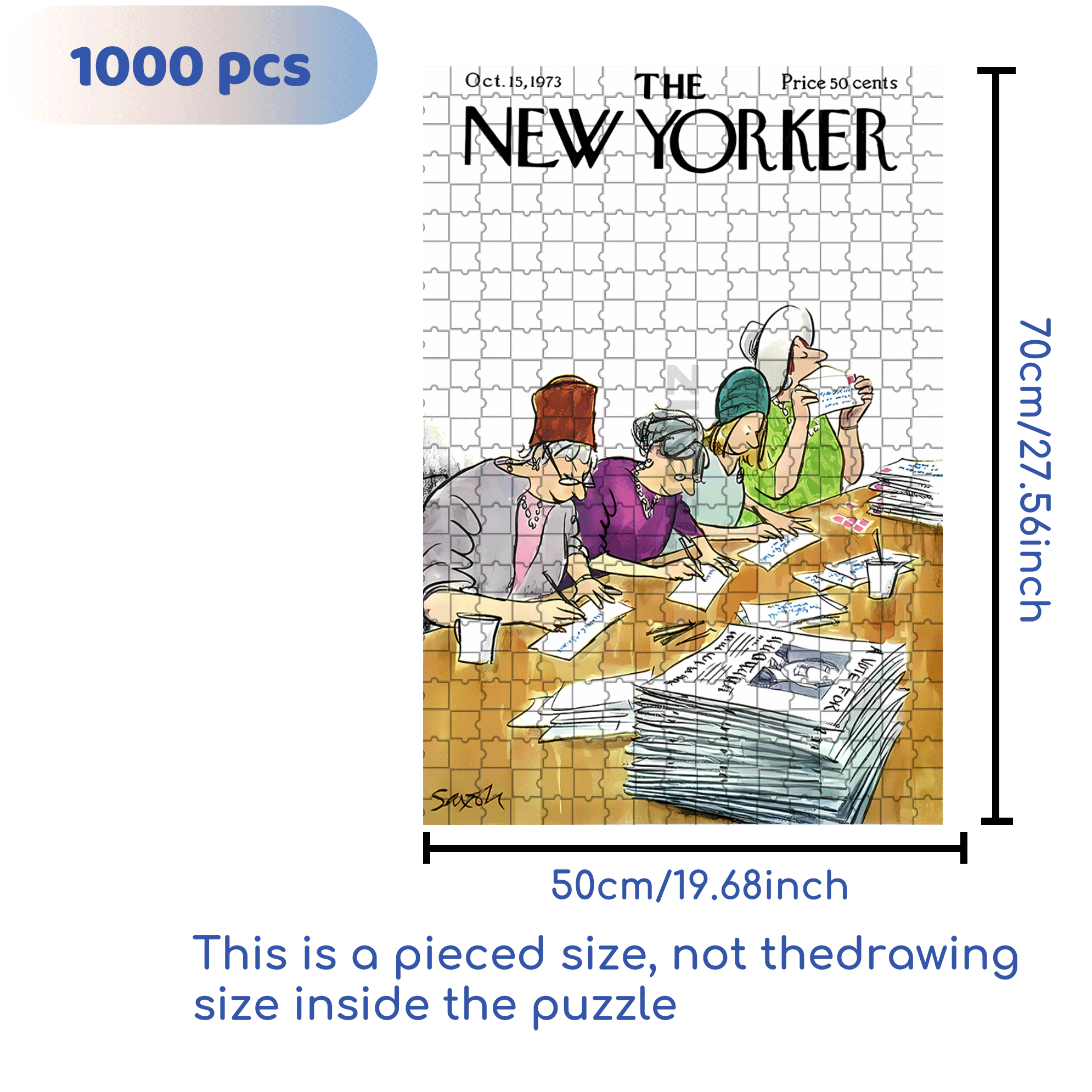 The Campaign 500pcs/1000pcs Jigsaw Puzzle, Scratch-Resistant, Interactive Family Game & Brain-Boosting DIY Decor, Perfect for Halloween, Christmas & New Year Gifts, Family Puzzle Game