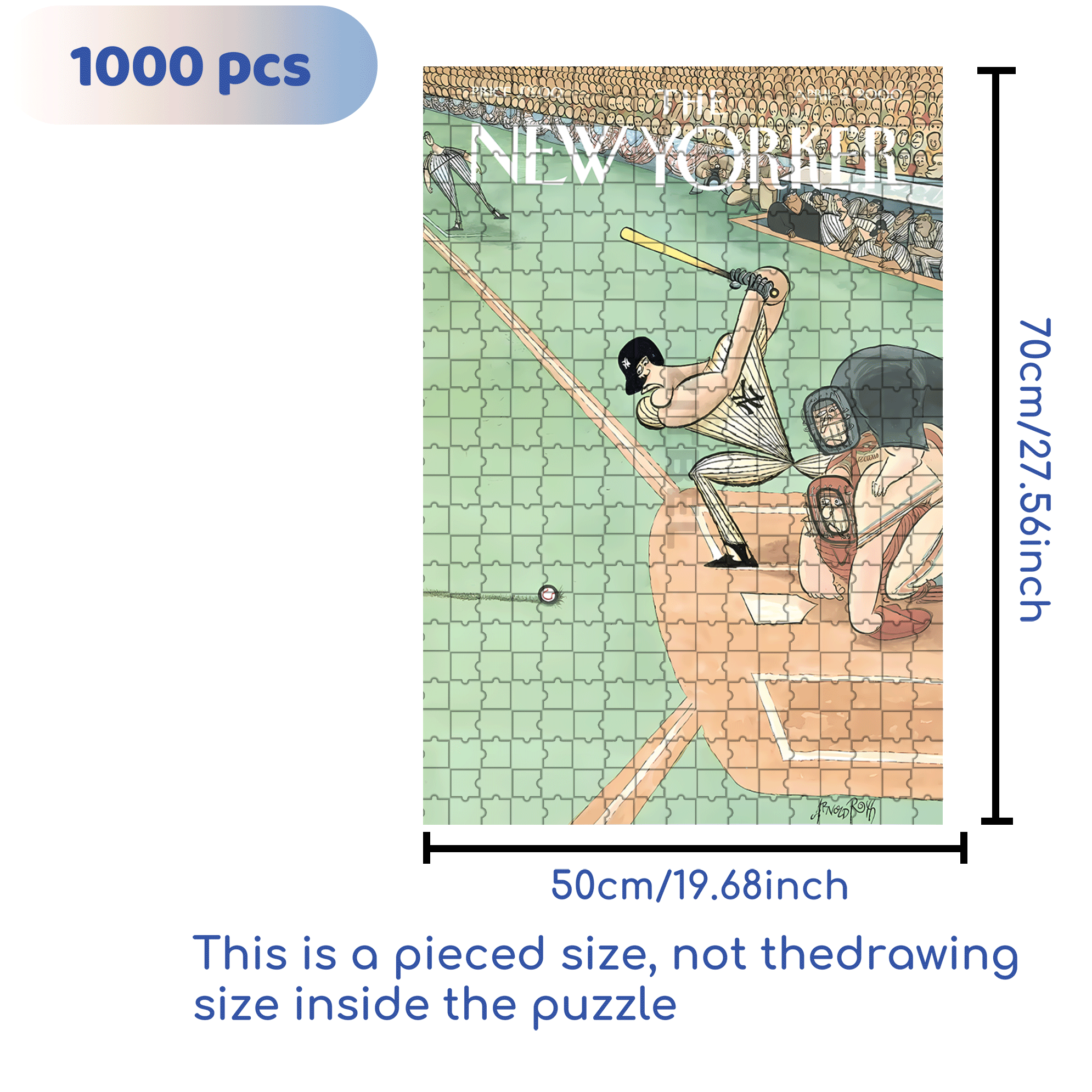 The First Pitch 2 500pcs/1000pcs Jigsaw Puzzle, Scratch-Resistant, Interactive Family Game & Brain-Boosting DIY Decor, Perfect for Halloween, Christmas & New Year Gifts, Family Puzzle Game