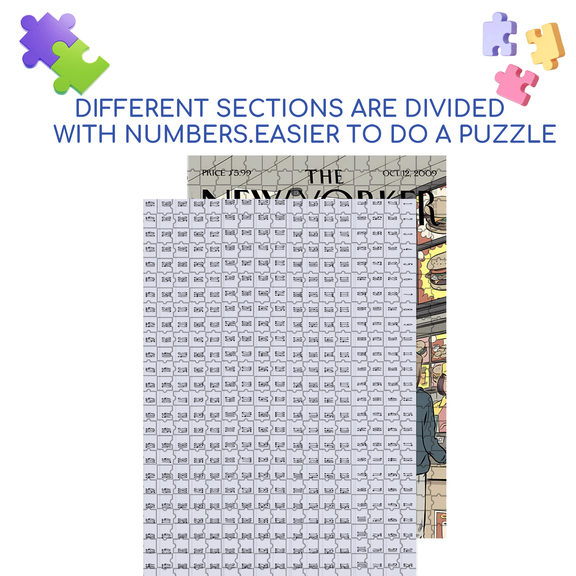 The Food Chain 500pcs/1000pcs Jigsaw Puzzle, Scratch-Resistant, Interactive Family Game & Brain-Boosting DIY Decor, Perfect for Halloween, Christmas & New Year Gifts, Family Puzzle Game