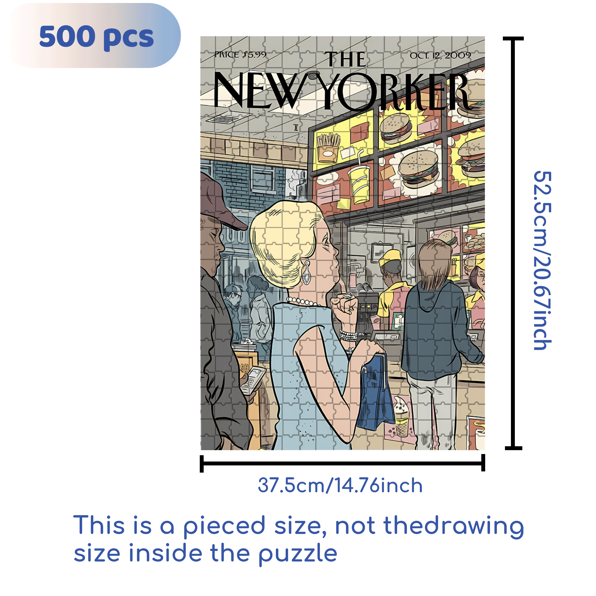 The Food Chain 500pcs/1000pcs Jigsaw Puzzle, Scratch-Resistant, Interactive Family Game & Brain-Boosting DIY Decor, Perfect for Halloween, Christmas & New Year Gifts, Family Puzzle Game