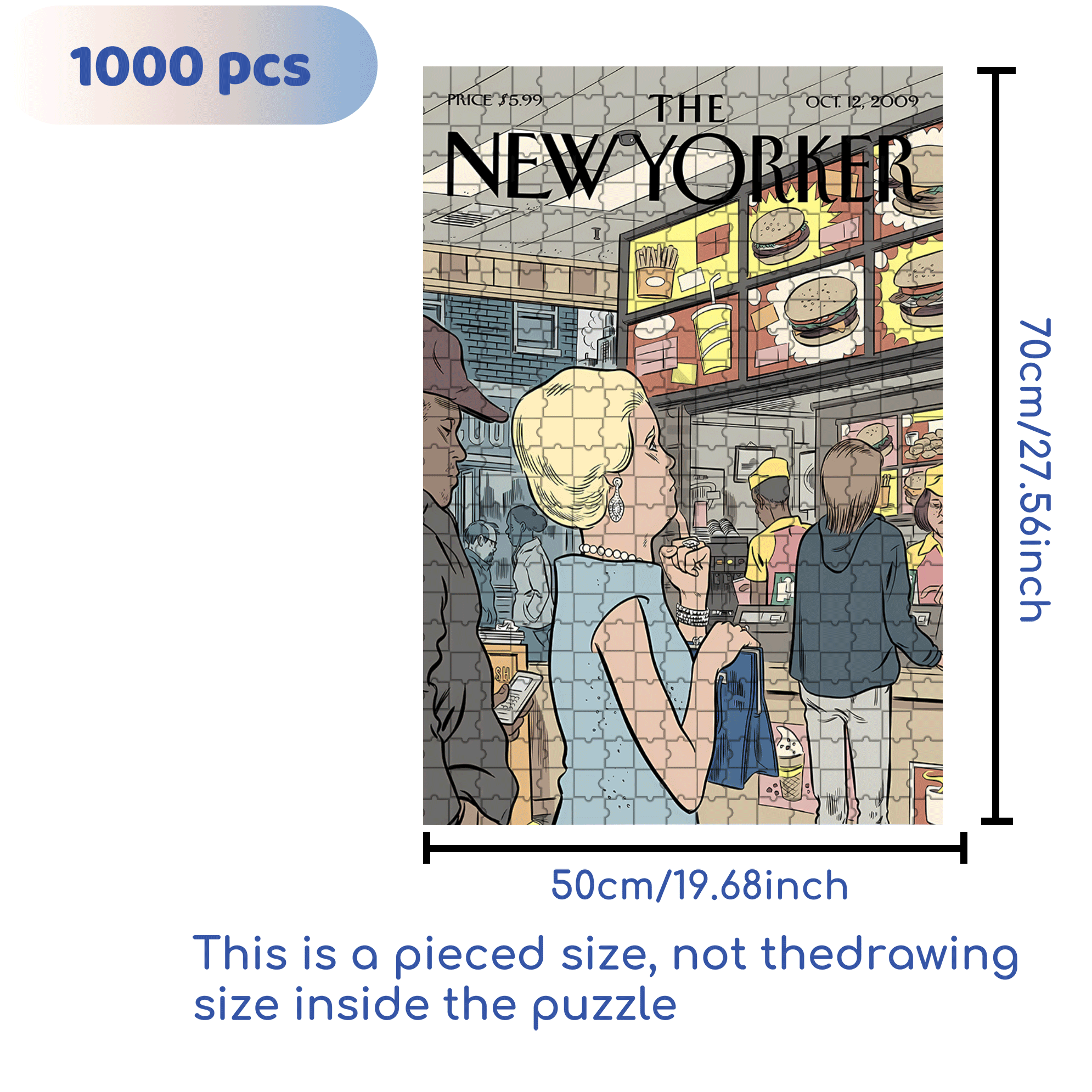 The Food Chain 500pcs/1000pcs Jigsaw Puzzle, Scratch-Resistant, Interactive Family Game & Brain-Boosting DIY Decor, Perfect for Halloween, Christmas & New Year Gifts, Family Puzzle Game