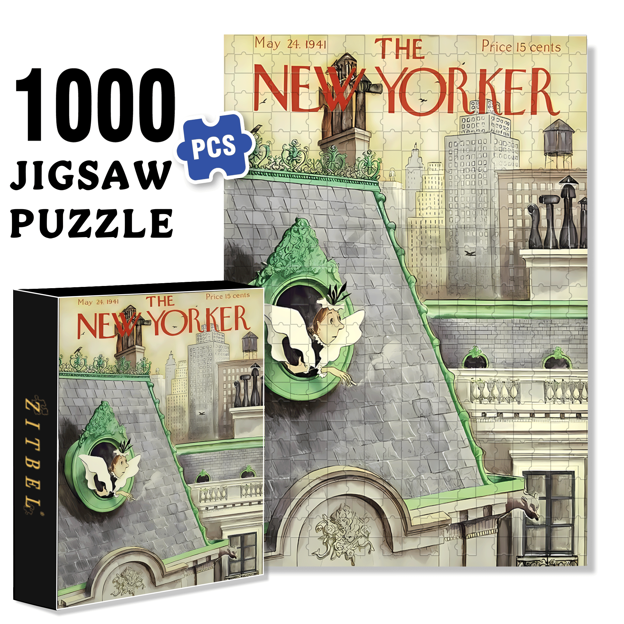 The Outside World 500pcs/1000pcs Jigsaw Puzzle, Scratch-Resistant, Interactive Family Game & Brain-Boosting DIY Decor, Perfect for Halloween, Christmas & New Year Gifts, Family Puzzle Game