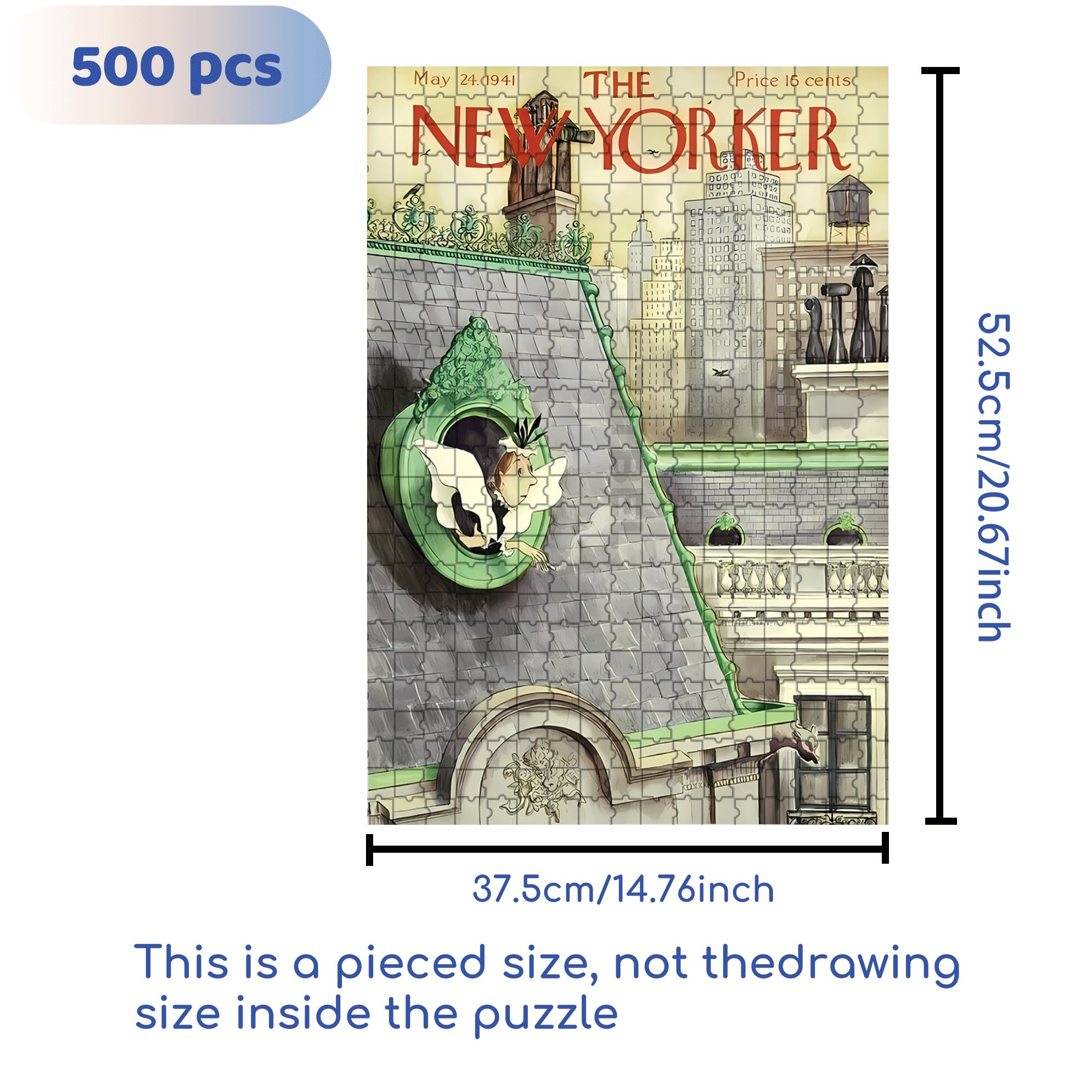 The Outside World 500pcs/1000pcs Jigsaw Puzzle, Scratch-Resistant, Interactive Family Game & Brain-Boosting DIY Decor, Perfect for Halloween, Christmas & New Year Gifts, Family Puzzle Game