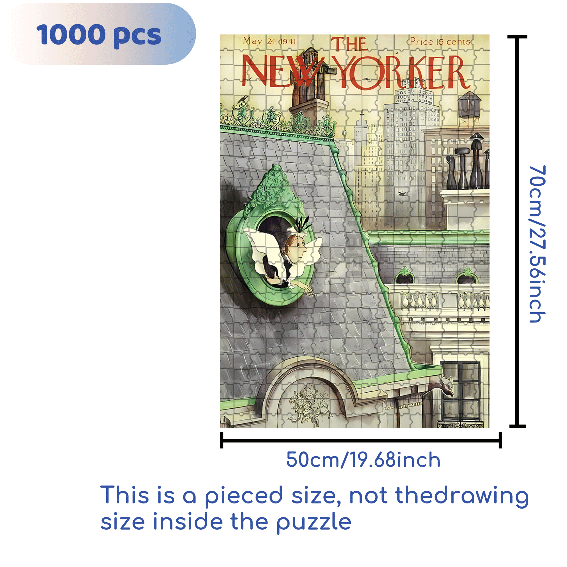 The Outside World 500pcs/1000pcs Jigsaw Puzzle, Scratch-Resistant, Interactive Family Game & Brain-Boosting DIY Decor, Perfect for Halloween, Christmas & New Year Gifts, Family Puzzle Game