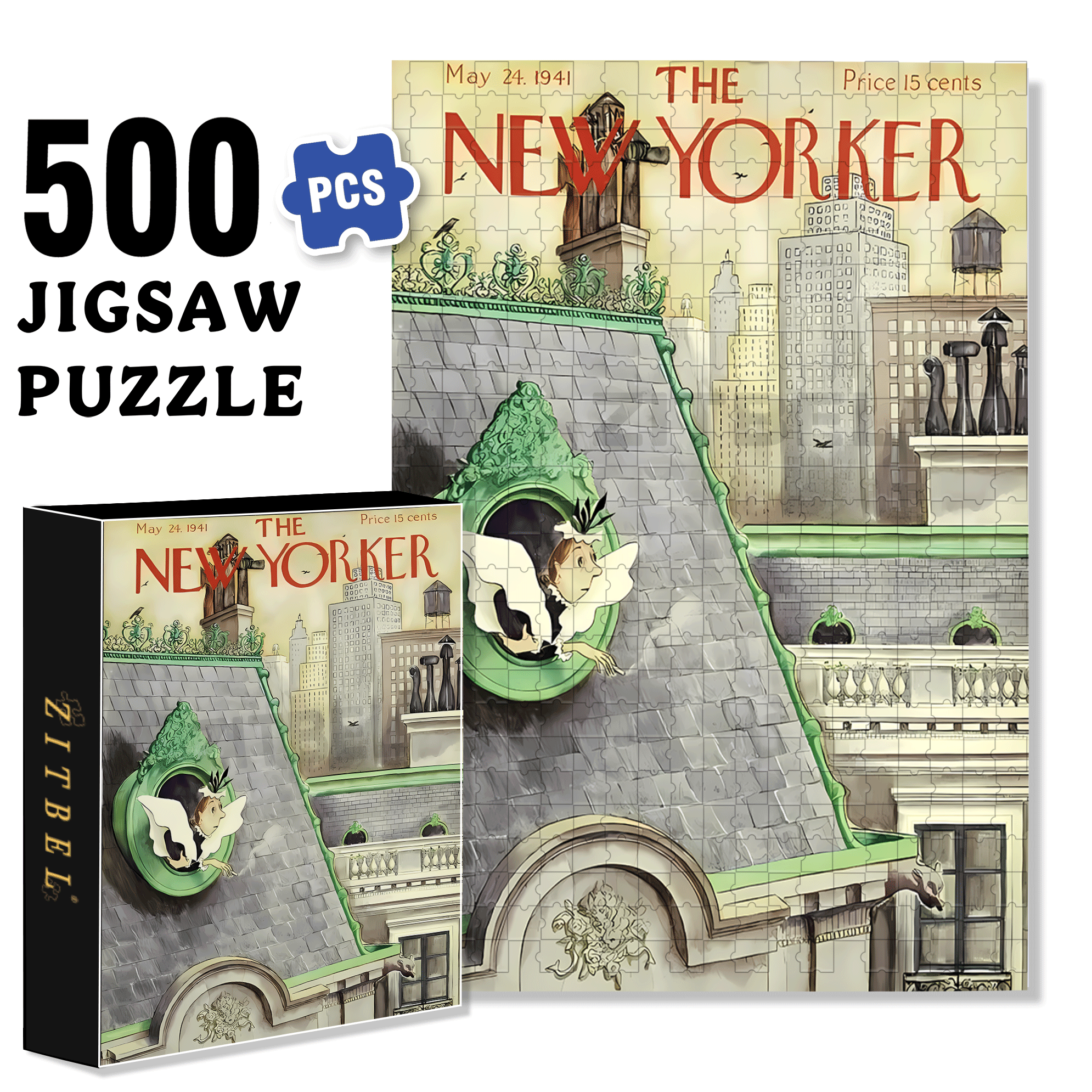 The Outside World 500pcs/1000pcs Jigsaw Puzzle, Scratch-Resistant, Interactive Family Game & Brain-Boosting DIY Decor, Perfect for Halloween, Christmas & New Year Gifts, Family Puzzle Game