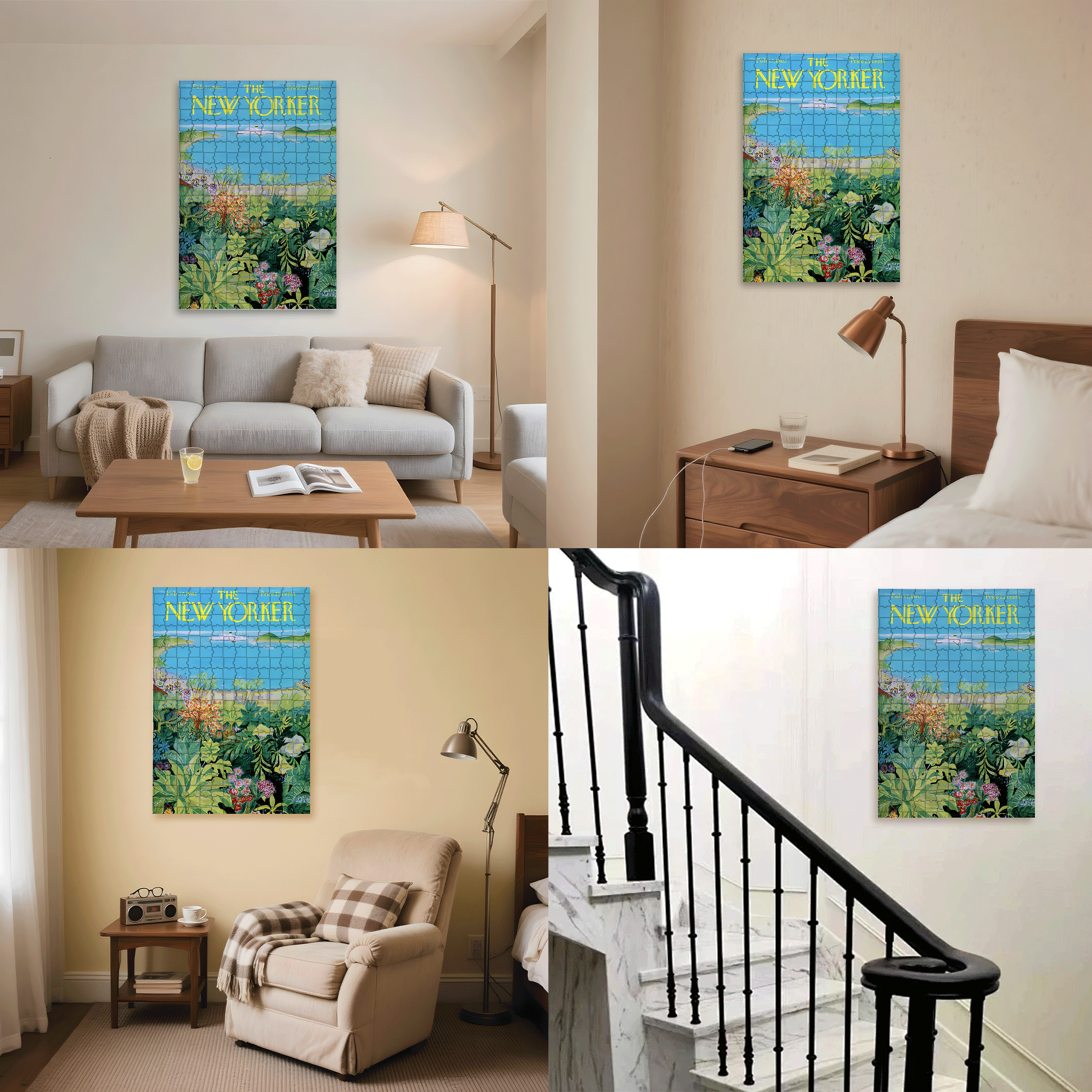 Tropical Plants 2 500pcs/1000pcs Jigsaw Puzzle, Scratch-Resistant, Interactive Family Game & Brain-Boosting DIY Decor, Perfect for Halloween, Christmas & New Year Gifts, Family Puzzle Game