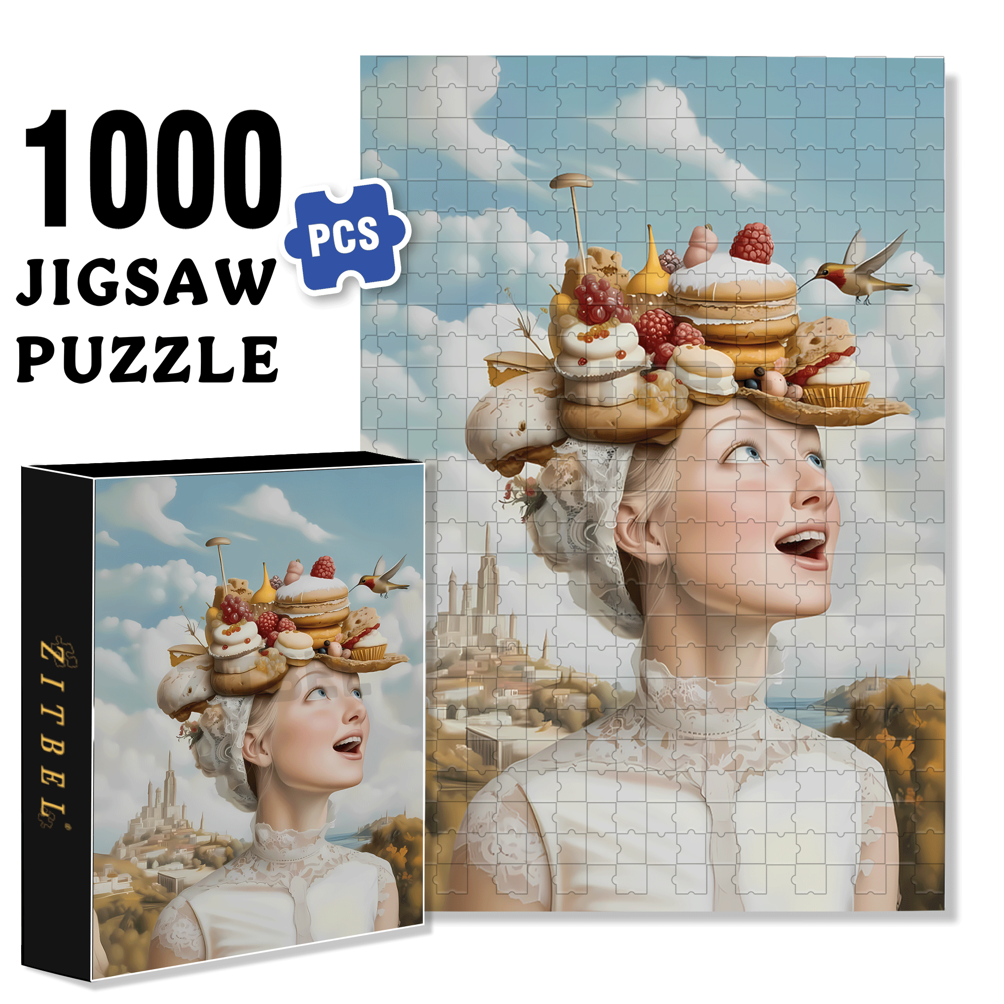 Wonderful Fantasy 500pcs/1000pcs Jigsaw Puzzle, Scratch-Resistant, Interactive Family Game & Brain-Boosting DIY Decor, Perfect for Halloween, Christmas & New Year Gifts, Family Puzzle Game