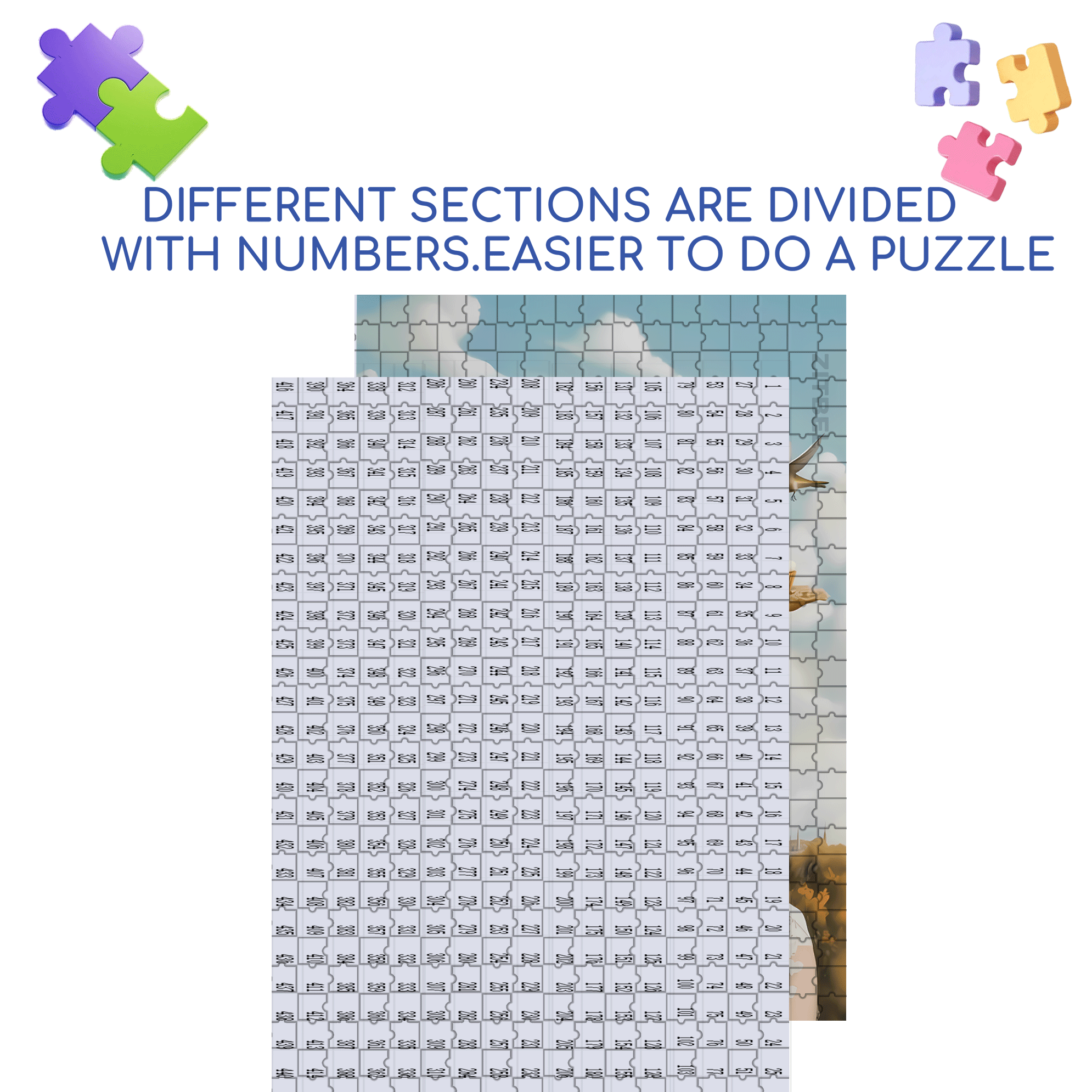Wonderful Fantasy 500pcs/1000pcs Jigsaw Puzzle, Scratch-Resistant, Interactive Family Game & Brain-Boosting DIY Decor, Perfect for Halloween, Christmas & New Year Gifts, Family Puzzle Game
