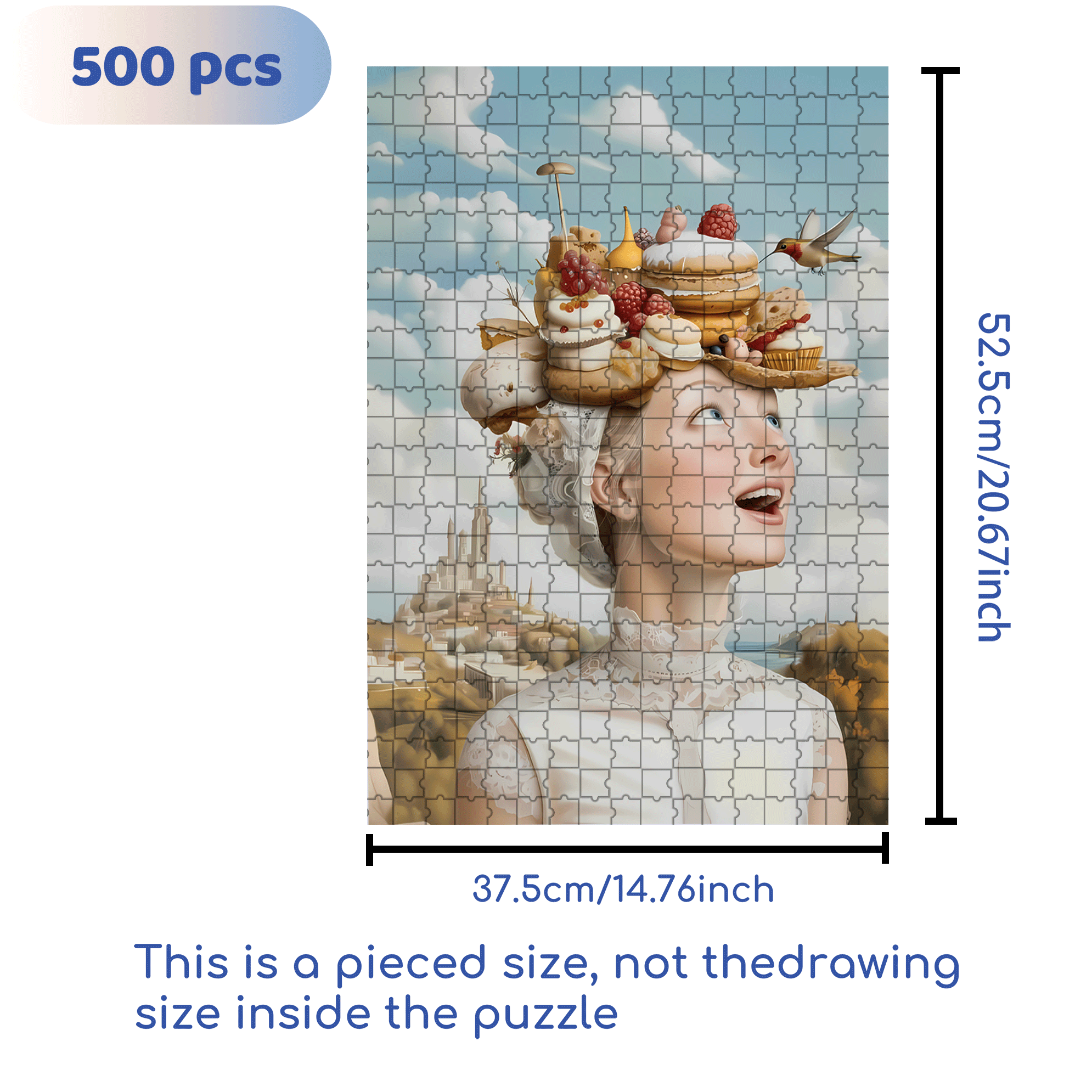 Wonderful Fantasy 500pcs/1000pcs Jigsaw Puzzle, Scratch-Resistant, Interactive Family Game & Brain-Boosting DIY Decor, Perfect for Halloween, Christmas & New Year Gifts, Family Puzzle Game