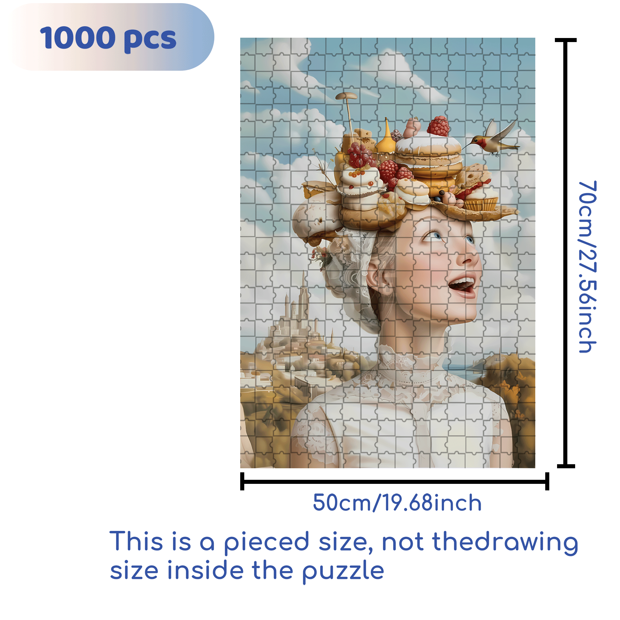 Wonderful Fantasy 500pcs/1000pcs Jigsaw Puzzle, Scratch-Resistant, Interactive Family Game & Brain-Boosting DIY Decor, Perfect for Halloween, Christmas & New Year Gifts, Family Puzzle Game