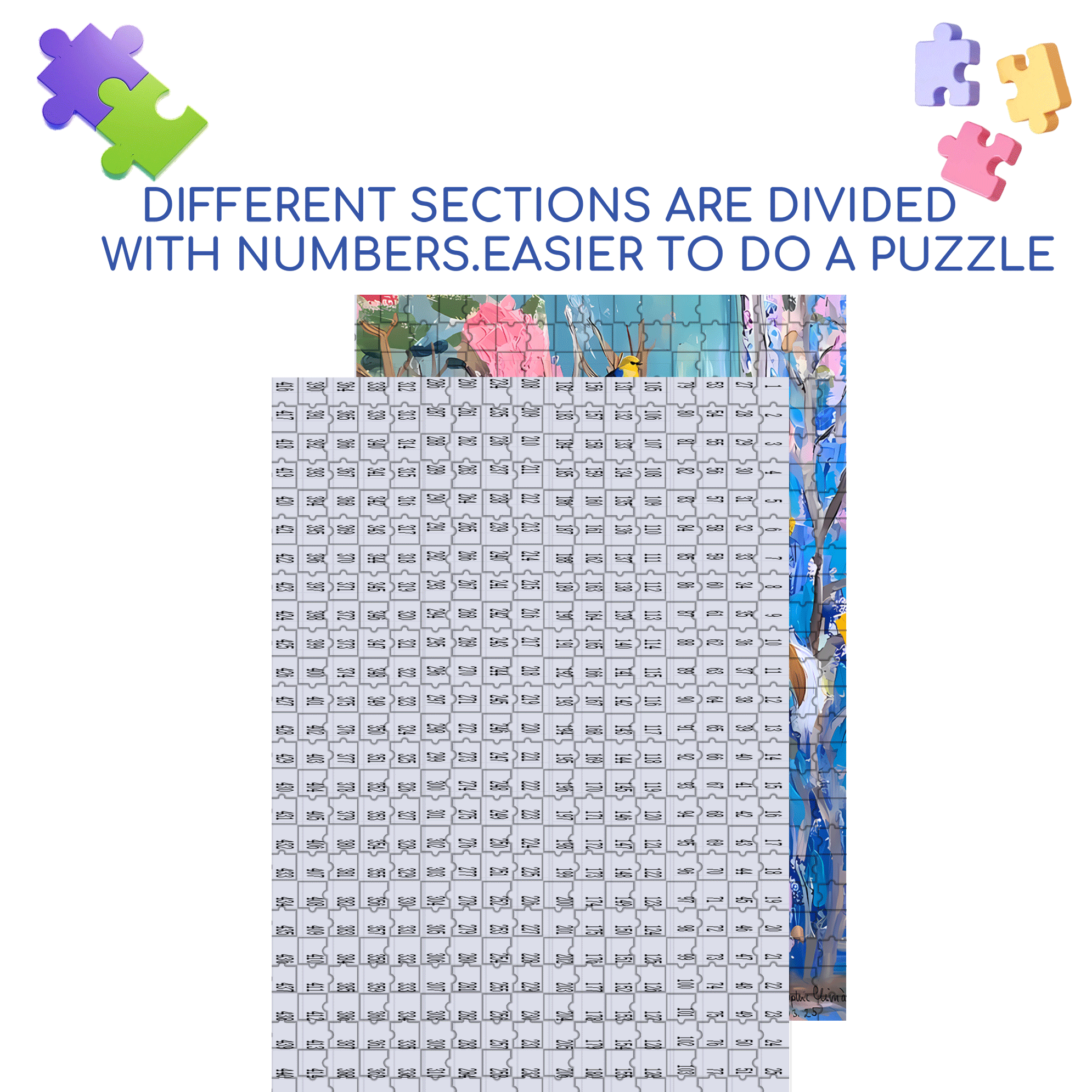 Deer And Bunny 500pcs/1000pcs Jigsaw Puzzle, Scratch-Resistant, Interactive Family Game & Brain-Boosting DIY Decor, Perfect for Halloween, Christmas & New Year Gifts, Family Puzzle Game