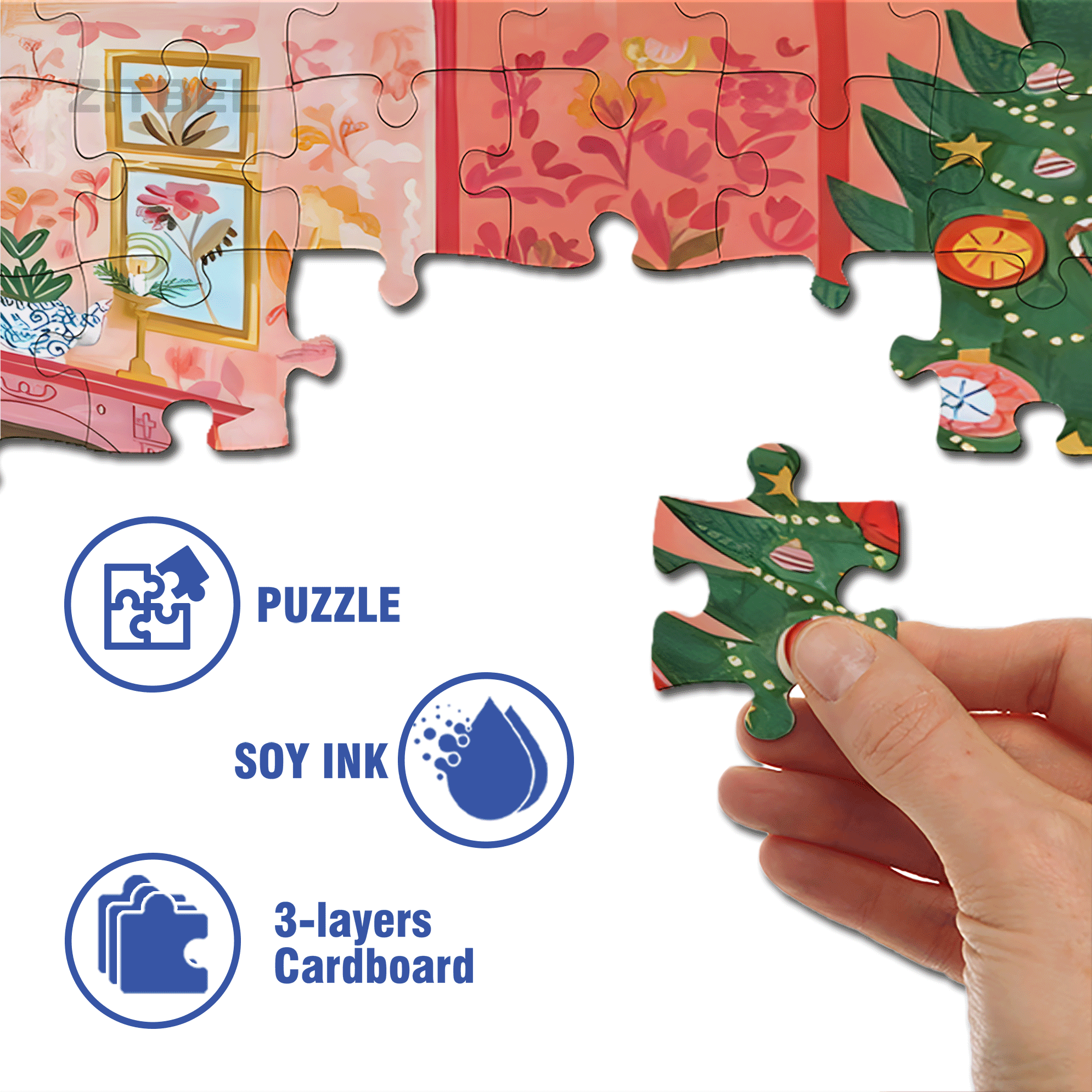 Dogs in Cosy Living Room 500pcs/1000pcs Jigsaw Puzzle, Scratch-Resistant, Interactive Family Game & Brain-Boosting DIY Decor, Perfect for Halloween, Christmas & New Year Gifts, Family Puzzle Game