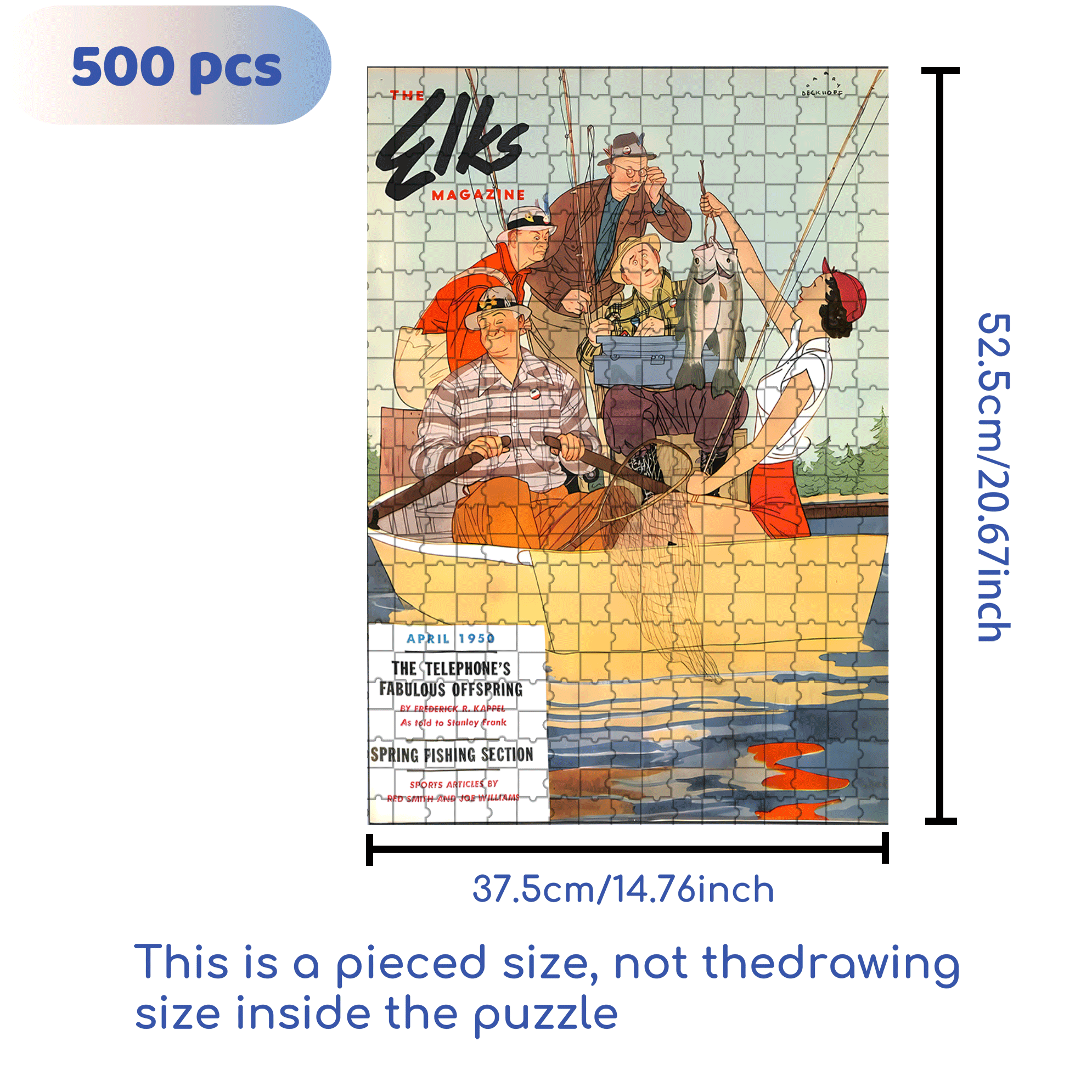 Female Fisherman 500pcs/1000pcs Jigsaw Puzzle, Scratch-Resistant, Interactive Family Game & Brain-Boosting DIY Decor, Perfect for Halloween, Christmas & New Year Gifts, Family Puzzle Game