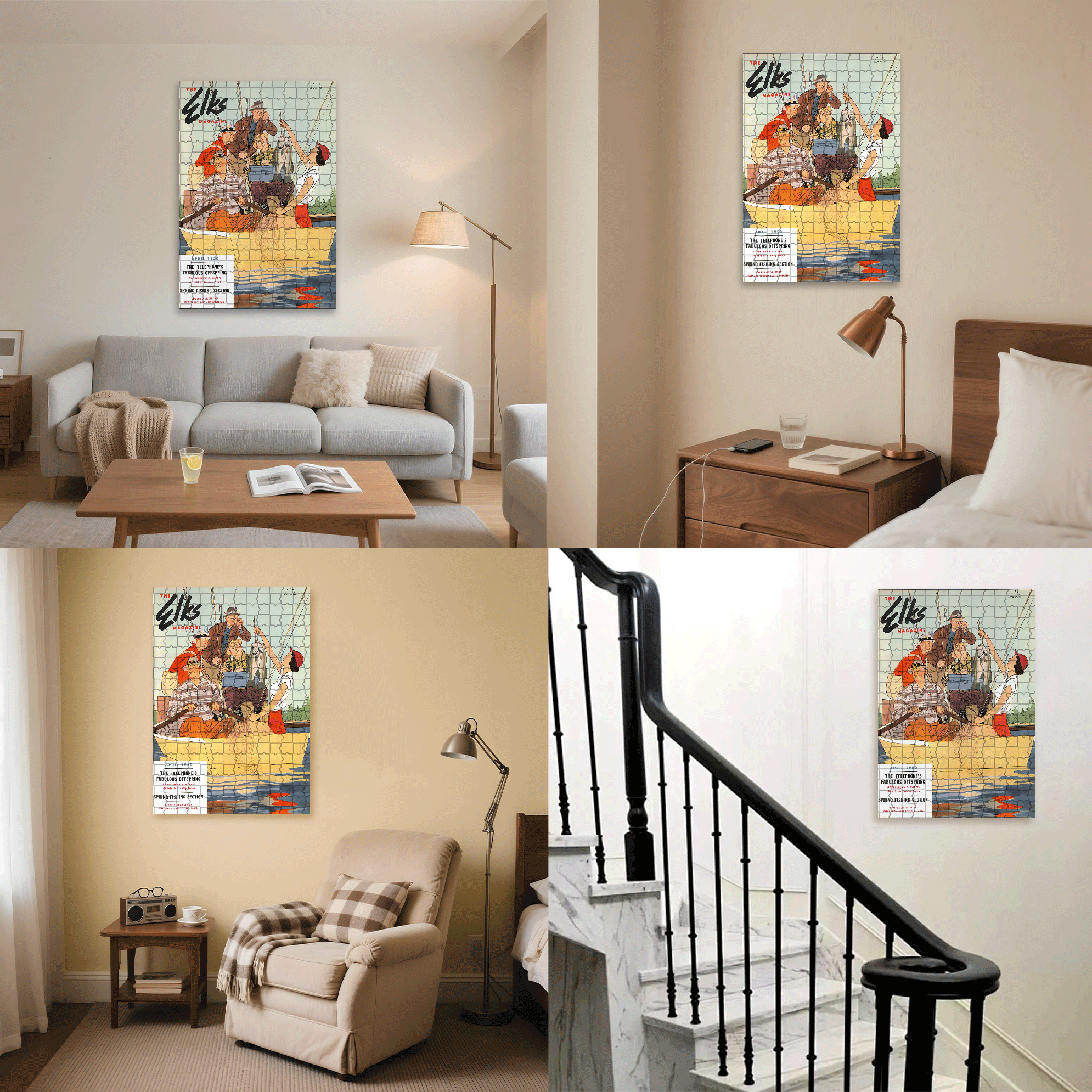 Female Fisherman 500pcs/1000pcs Jigsaw Puzzle, Scratch-Resistant, Interactive Family Game & Brain-Boosting DIY Decor, Perfect for Halloween, Christmas & New Year Gifts, Family Puzzle Game