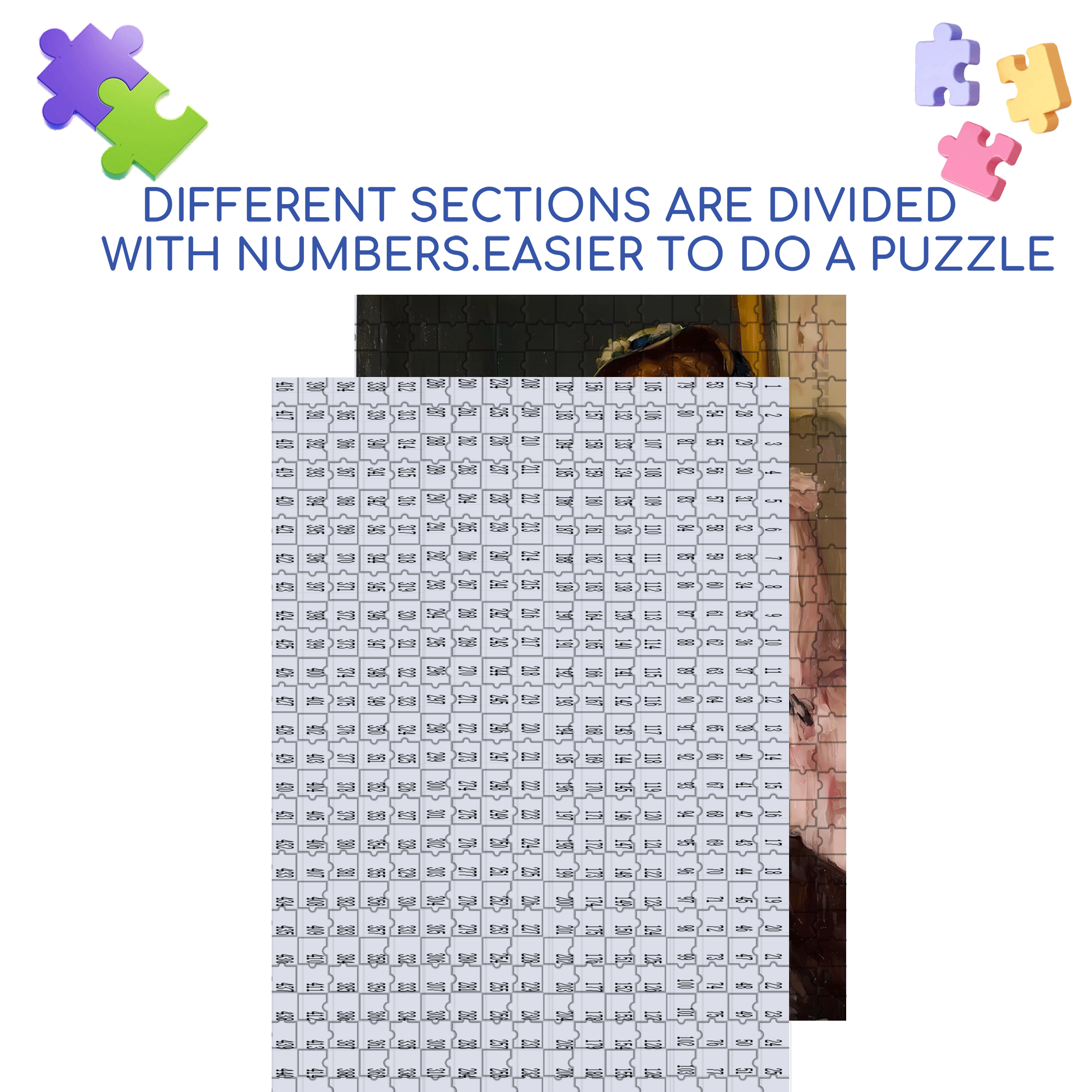 Figure Sketch 500pcs/1000pcs Jigsaw Puzzle, Scratch-Resistant, Interactive Family Game & Brain-Boosting DIY Decor, Perfect for Halloween, Christmas & New Year Gifts, Family Puzzle Game
