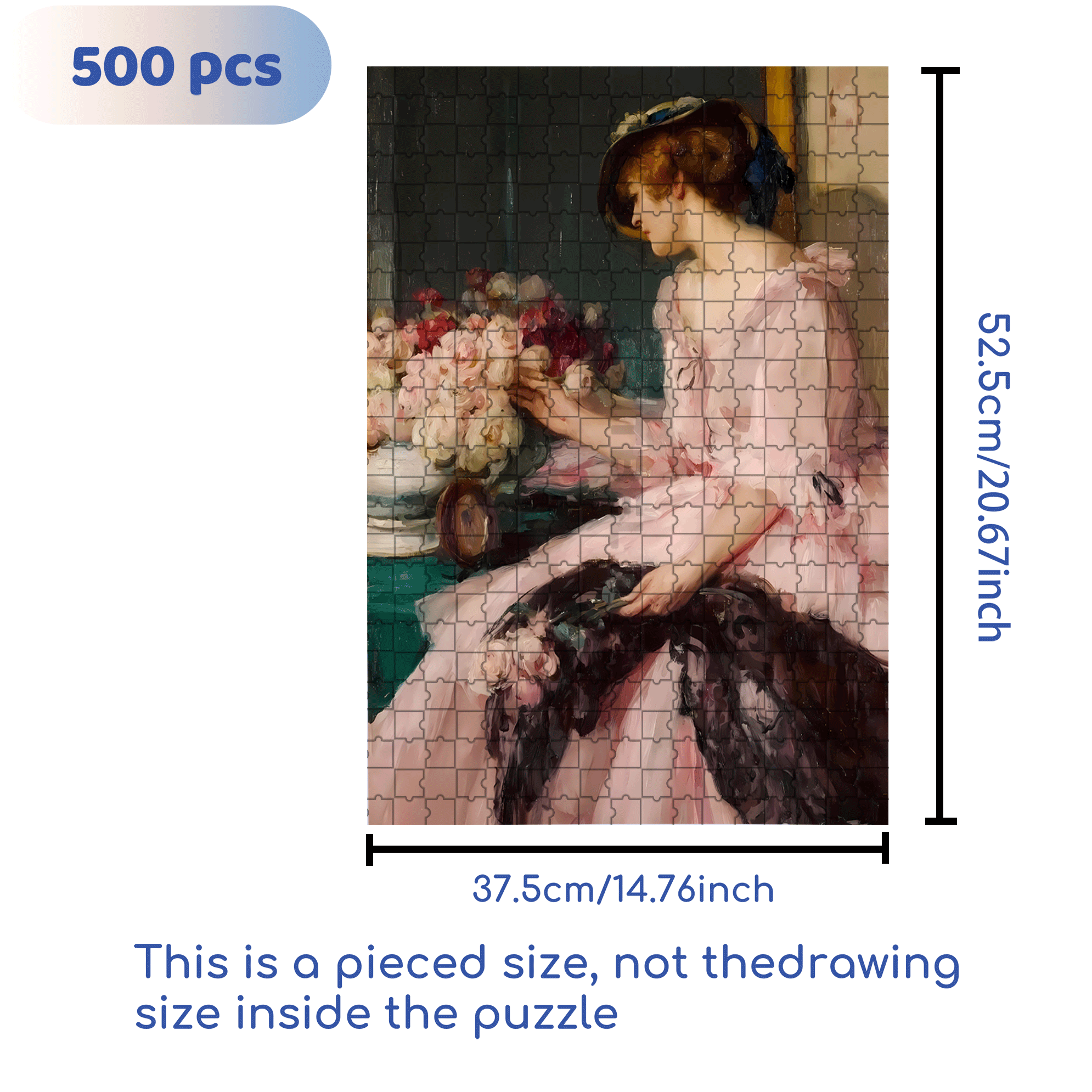 Figure Sketch 500pcs/1000pcs Jigsaw Puzzle, Scratch-Resistant, Interactive Family Game & Brain-Boosting DIY Decor, Perfect for Halloween, Christmas & New Year Gifts, Family Puzzle Game