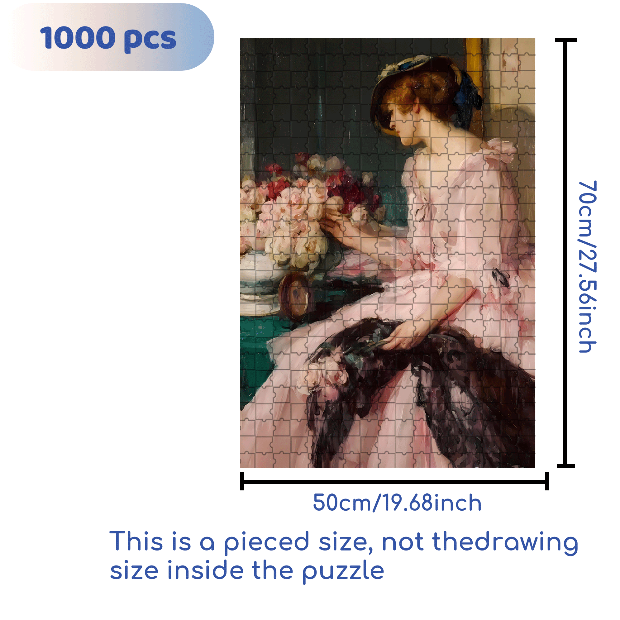 Figure Sketch 500pcs/1000pcs Jigsaw Puzzle, Scratch-Resistant, Interactive Family Game & Brain-Boosting DIY Decor, Perfect for Halloween, Christmas & New Year Gifts, Family Puzzle Game