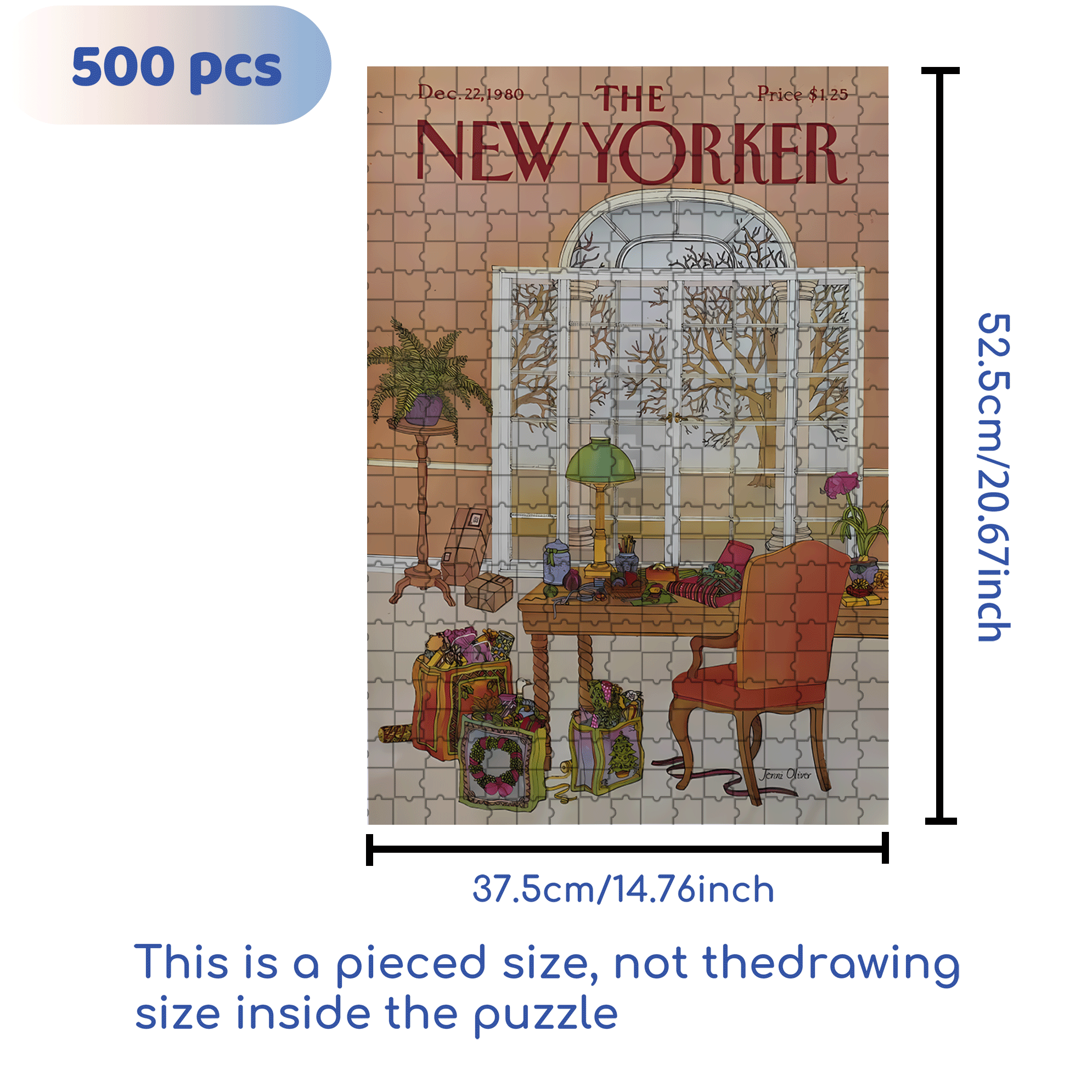 Gift Wrapping 500pcs/1000pcs Jigsaw Puzzle, Scratch-Resistant, Interactive Family Game & Brain-Boosting DIY Decor, Perfect for Halloween, Christmas & New Year Gifts, Family Puzzle Game