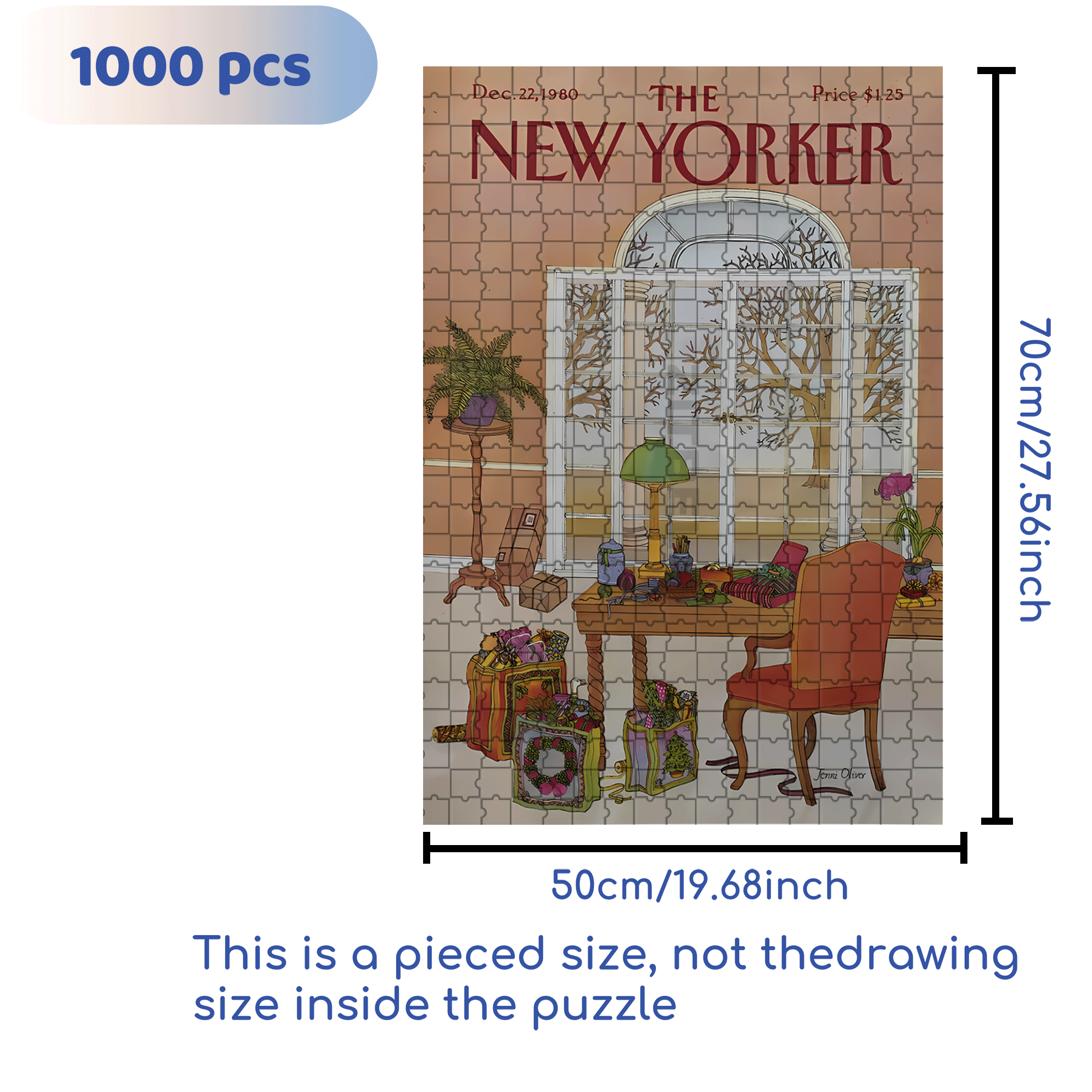 Gift Wrapping 500pcs/1000pcs Jigsaw Puzzle, Scratch-Resistant, Interactive Family Game & Brain-Boosting DIY Decor, Perfect for Halloween, Christmas & New Year Gifts, Family Puzzle Game