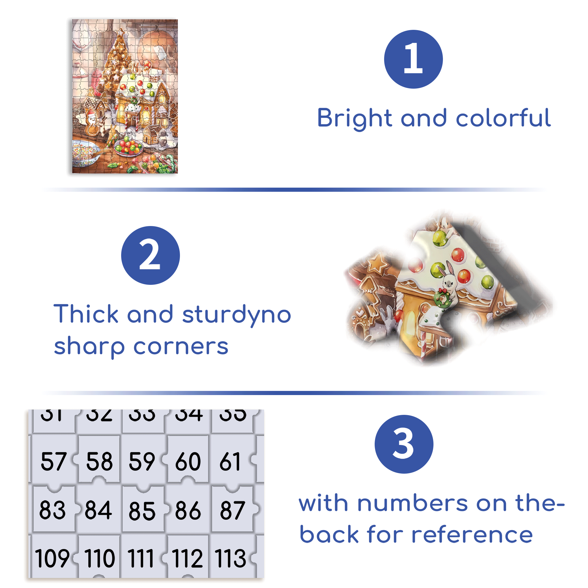 Gingerbread House Under Construction 500pcs/1000pcs Jigsaw Puzzle, Scratch-Resistant, Interactive Family Game & Brain-Boosting DIY Decor, Perfect for Halloween, Christmas & New Year Gifts, Family Puzzle Game