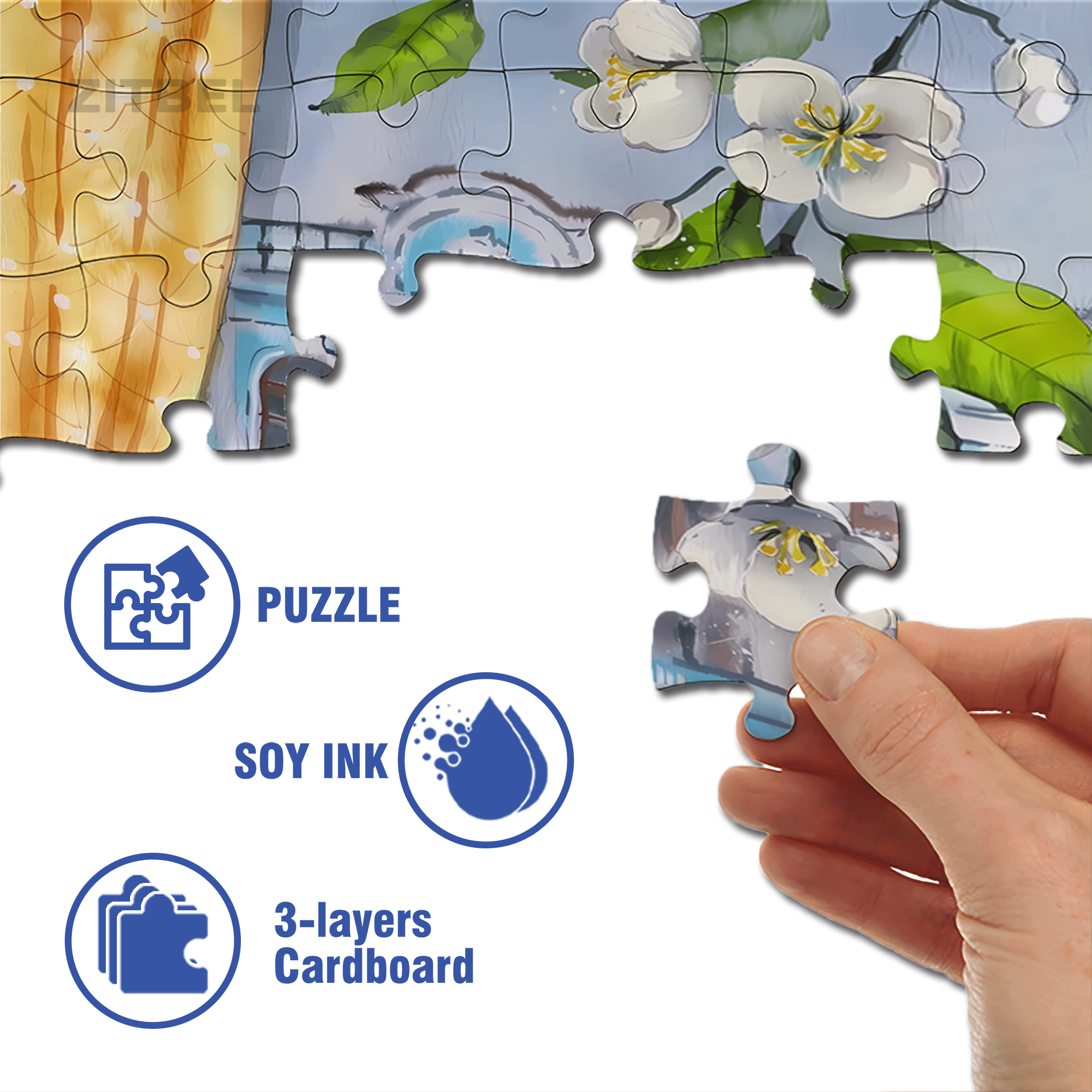 Grapefruit Sparkling Water 500pcs/1000pcs Jigsaw Puzzle, Scratch-Resistant, Interactive Family Game & Brain-Boosting DIY Decor, Perfect for Halloween, Christmas & New Year Gifts, Family Puzzle Game