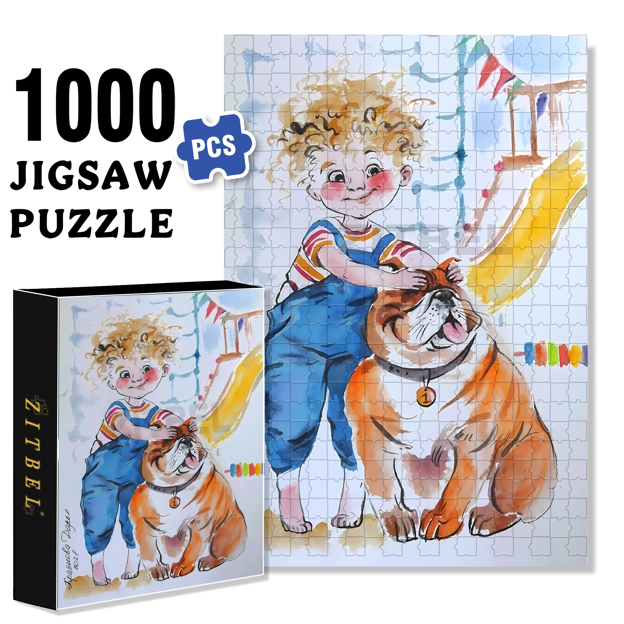 Guess Who I Am 500pcs/1000pcs Jigsaw Puzzle, Scratch-Resistant, Interactive Family Game & Brain-Boosting DIY Decor, Perfect for Halloween, Christmas & New Year Gifts, Family Puzzle Game