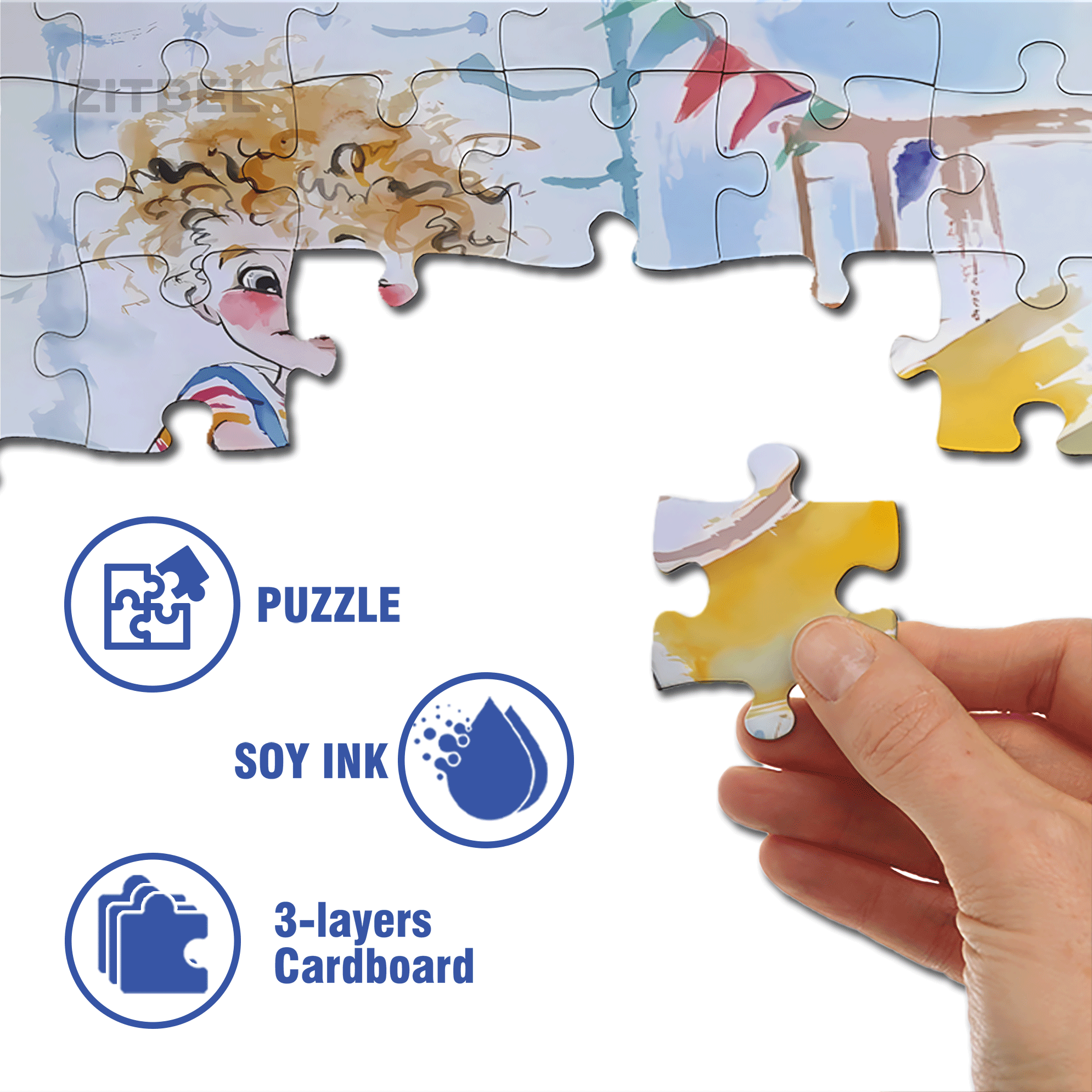 Guess Who I Am 500pcs/1000pcs Jigsaw Puzzle, Scratch-Resistant, Interactive Family Game & Brain-Boosting DIY Decor, Perfect for Halloween, Christmas & New Year Gifts, Family Puzzle Game
