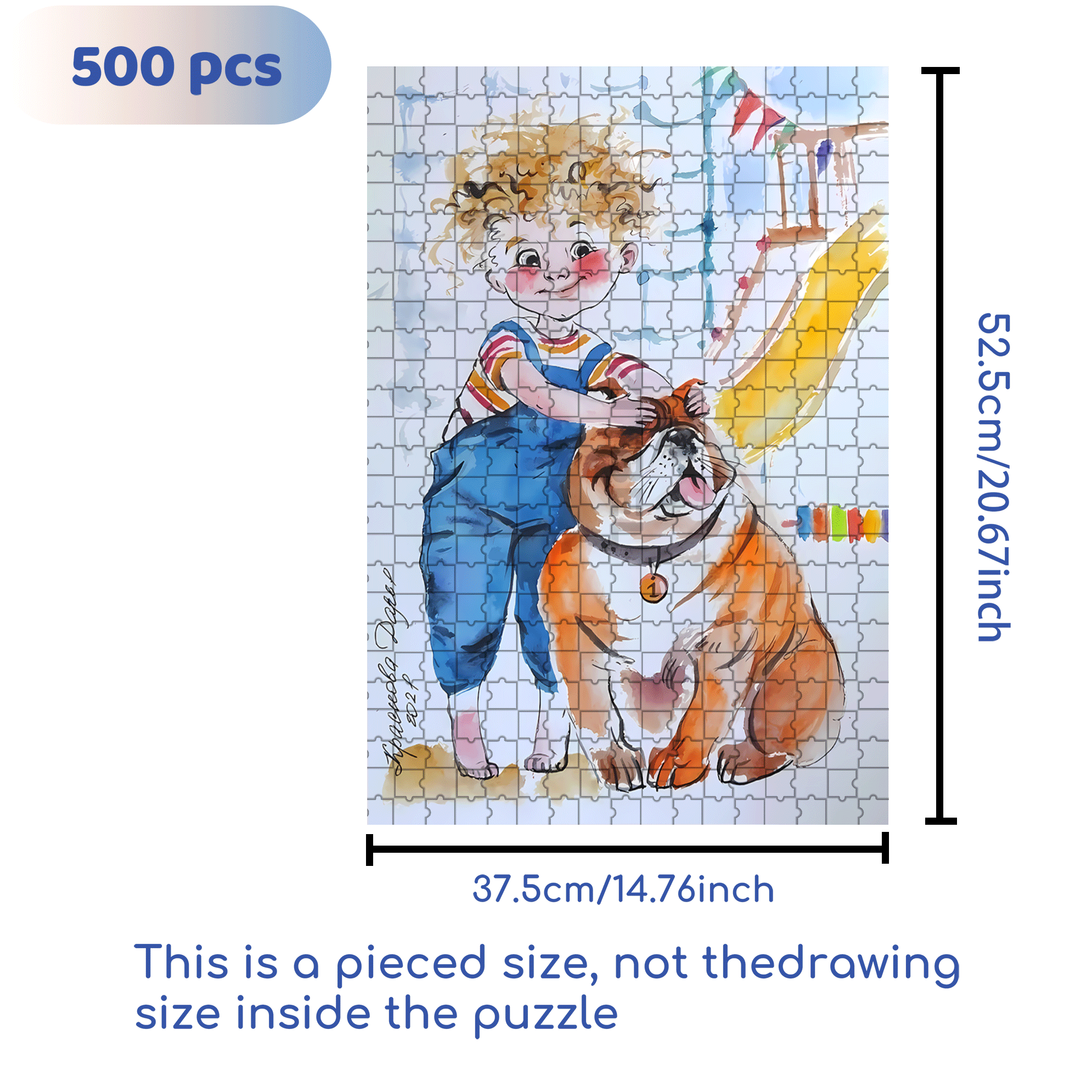 Guess Who I Am 500pcs/1000pcs Jigsaw Puzzle, Scratch-Resistant, Interactive Family Game & Brain-Boosting DIY Decor, Perfect for Halloween, Christmas & New Year Gifts, Family Puzzle Game