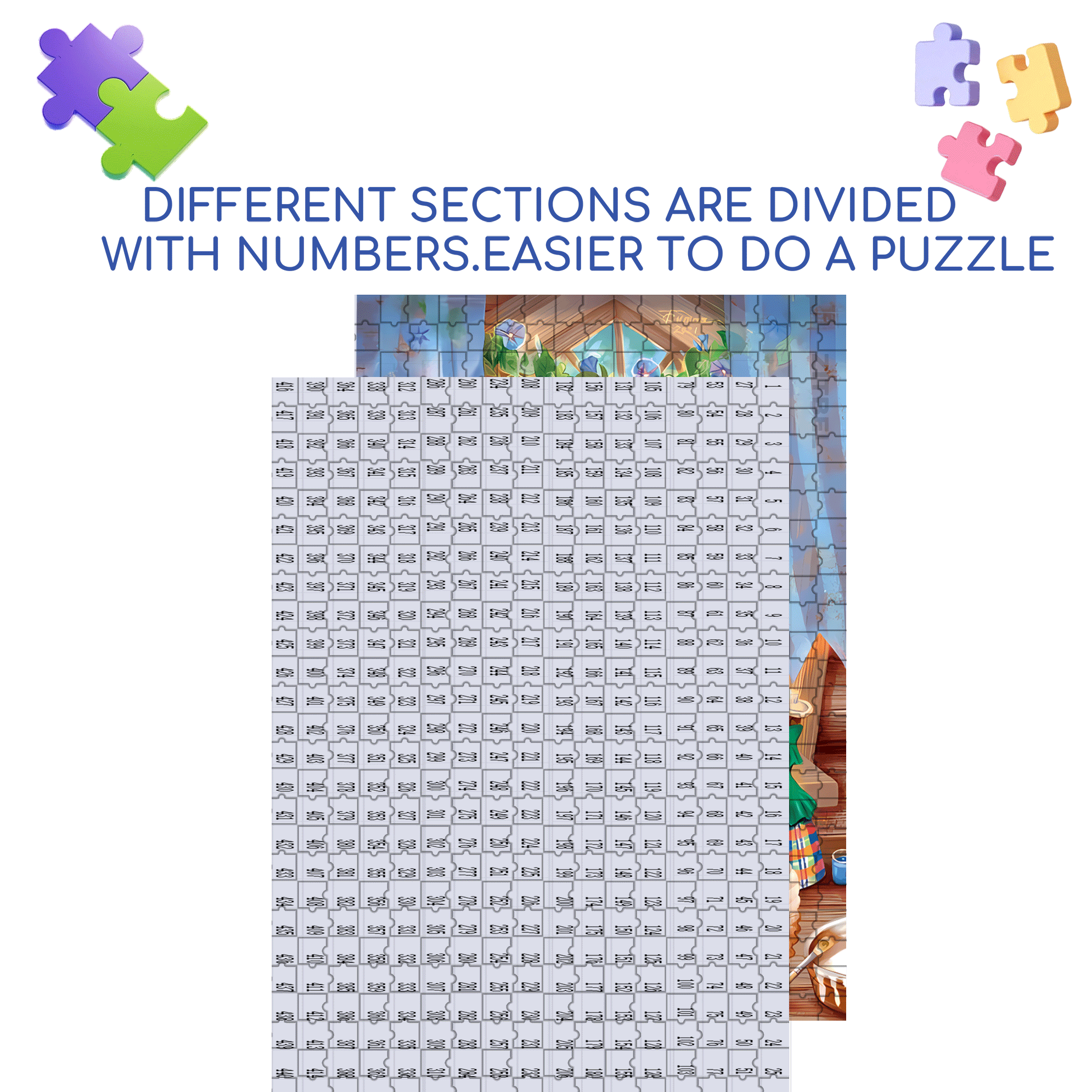 Handicrafts 500pcs/1000pcs Jigsaw Puzzle, Scratch-Resistant, Interactive Family Game & Brain-Boosting DIY Decor, Perfect for Halloween, Christmas & New Year Gifts, Family Puzzle Game