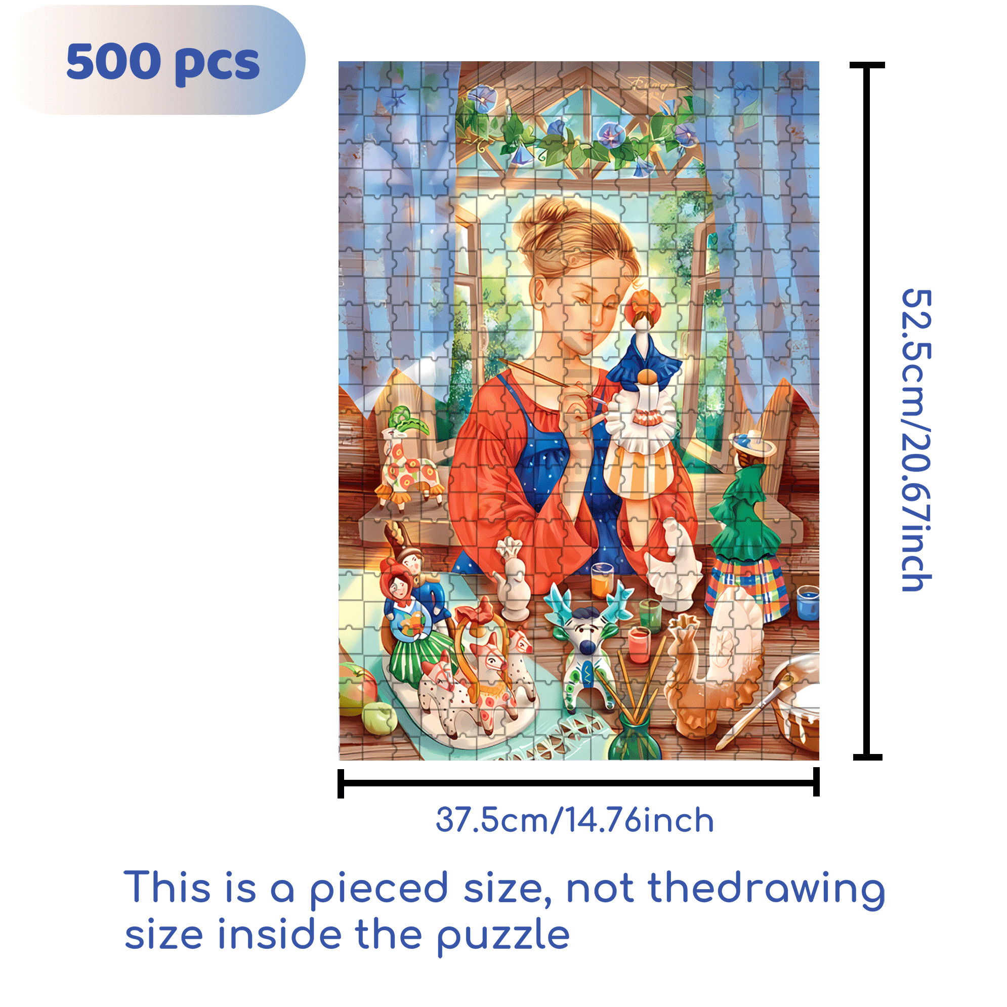 Handicrafts 500pcs/1000pcs Jigsaw Puzzle, Scratch-Resistant, Interactive Family Game & Brain-Boosting DIY Decor, Perfect for Halloween, Christmas & New Year Gifts, Family Puzzle Game